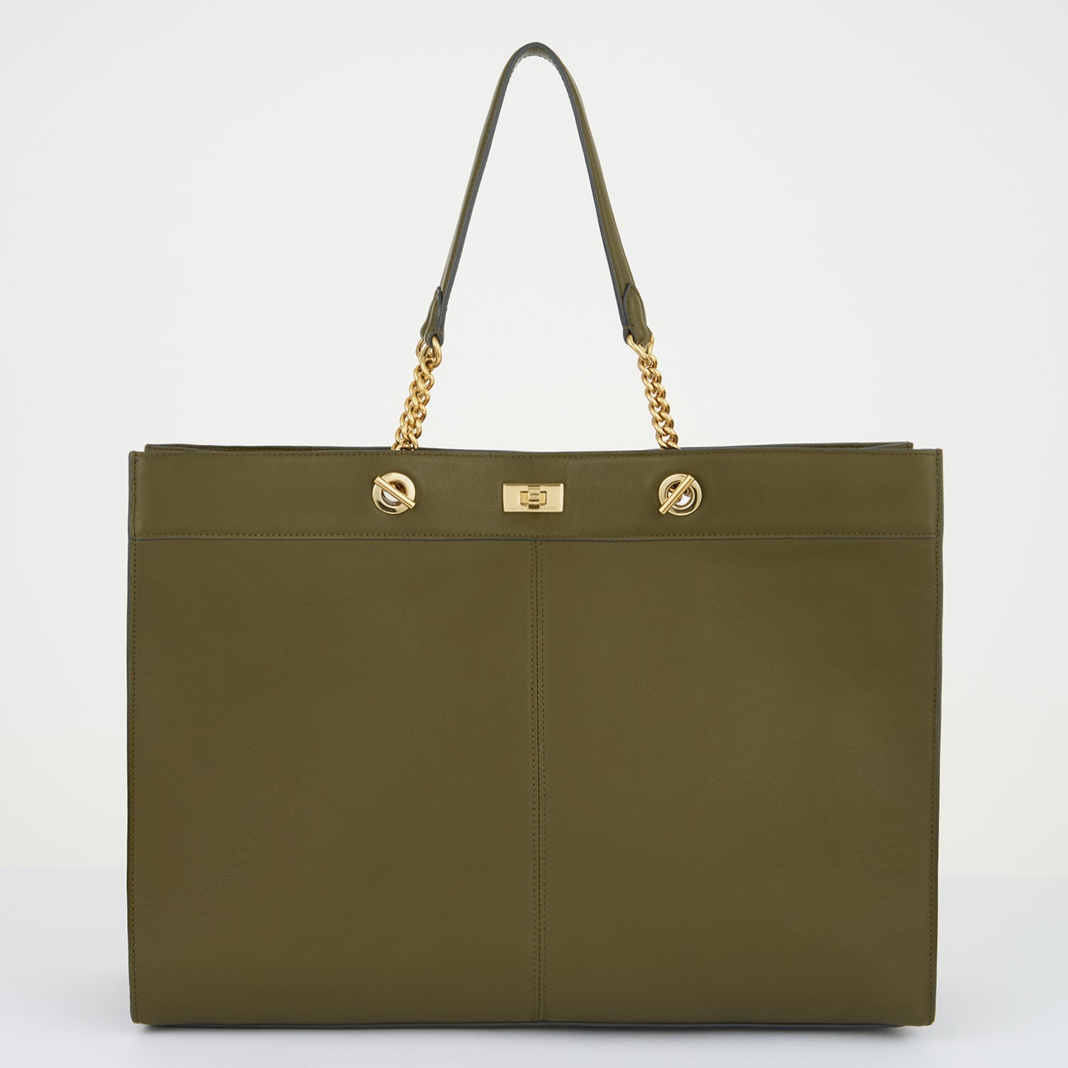 Mortimer Eyelet Chain Tote -

          
            Capra Leather in Bonsai Green -
          

          Anya Hindmarch US
