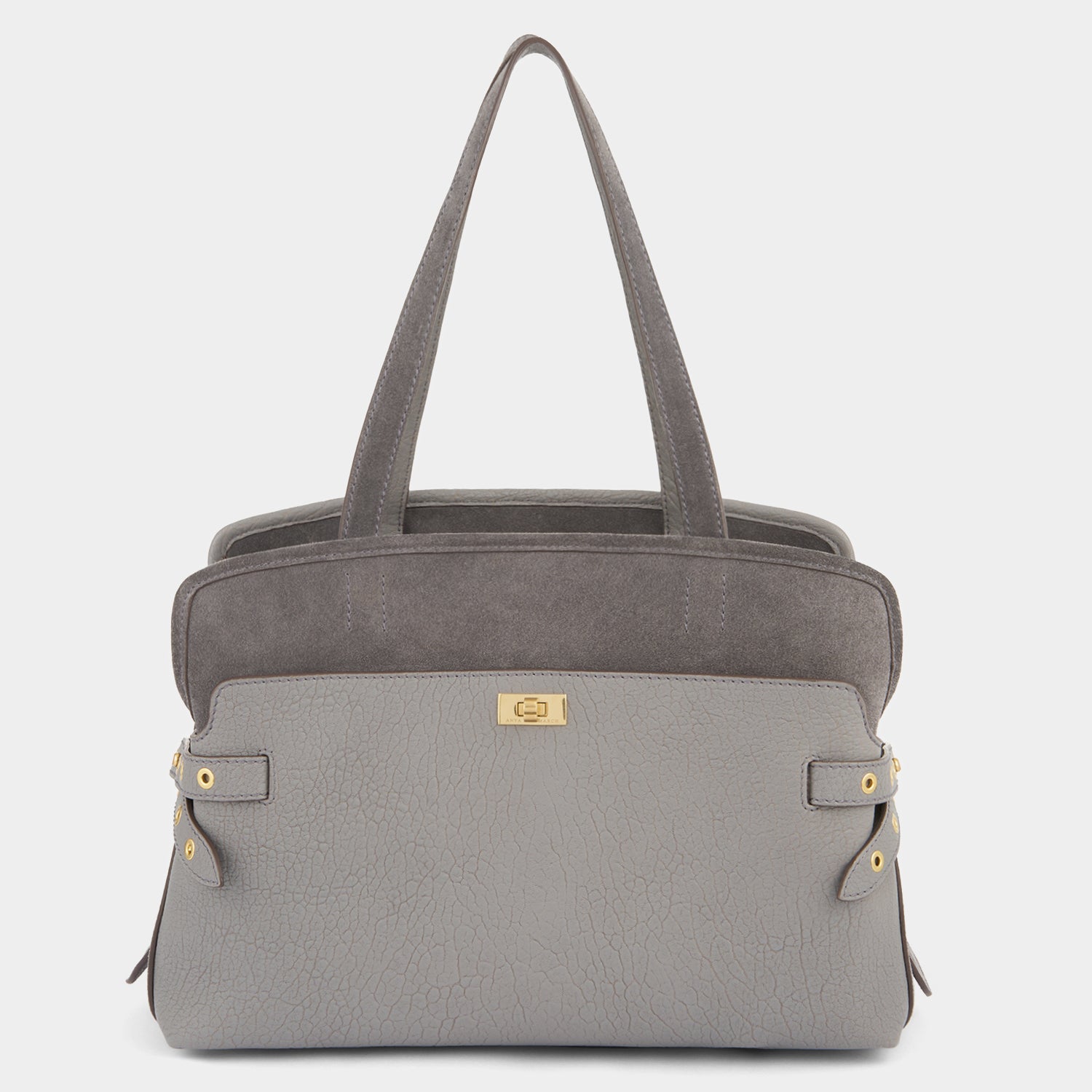 Wilson Eyelet Shoulder Bag -

          
            Suede Leather in Stone Grey -
          

          Anya Hindmarch US
