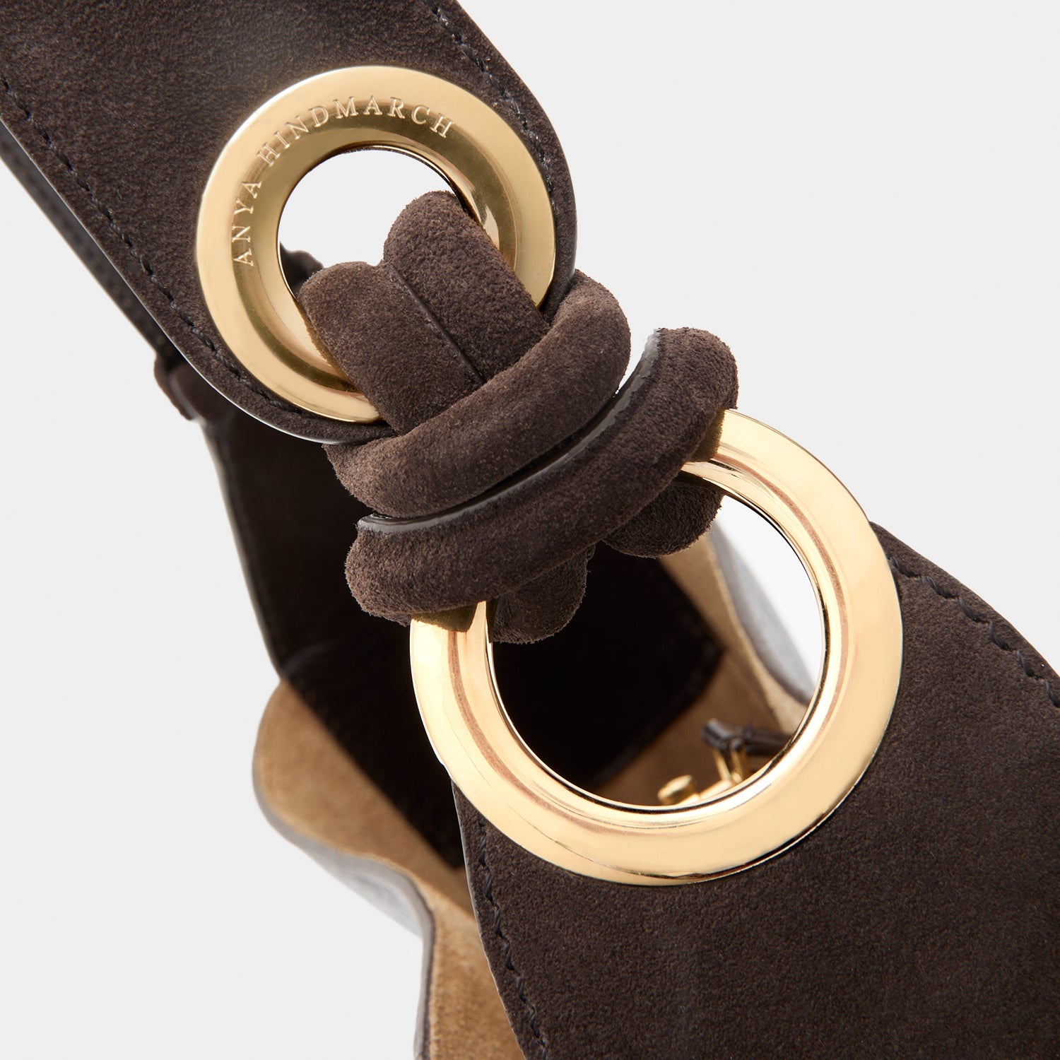 Ringo Shoulder Bag -

          
            Suede Leather in Truffle Brown -
          

          Anya Hindmarch US
