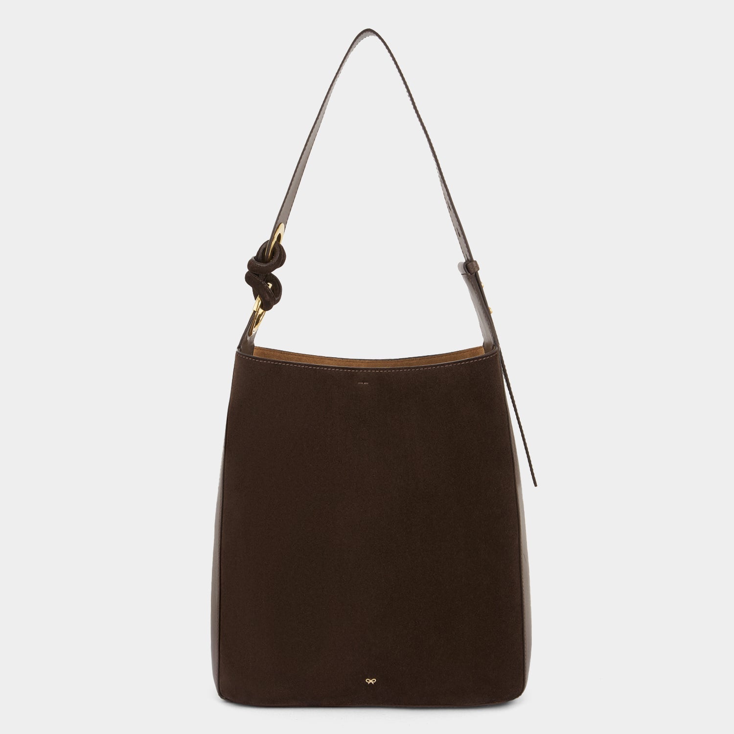 Ringo Shoulder Bag -

          
            Suede Leather in Truffle Brown -
          

          Anya Hindmarch US
