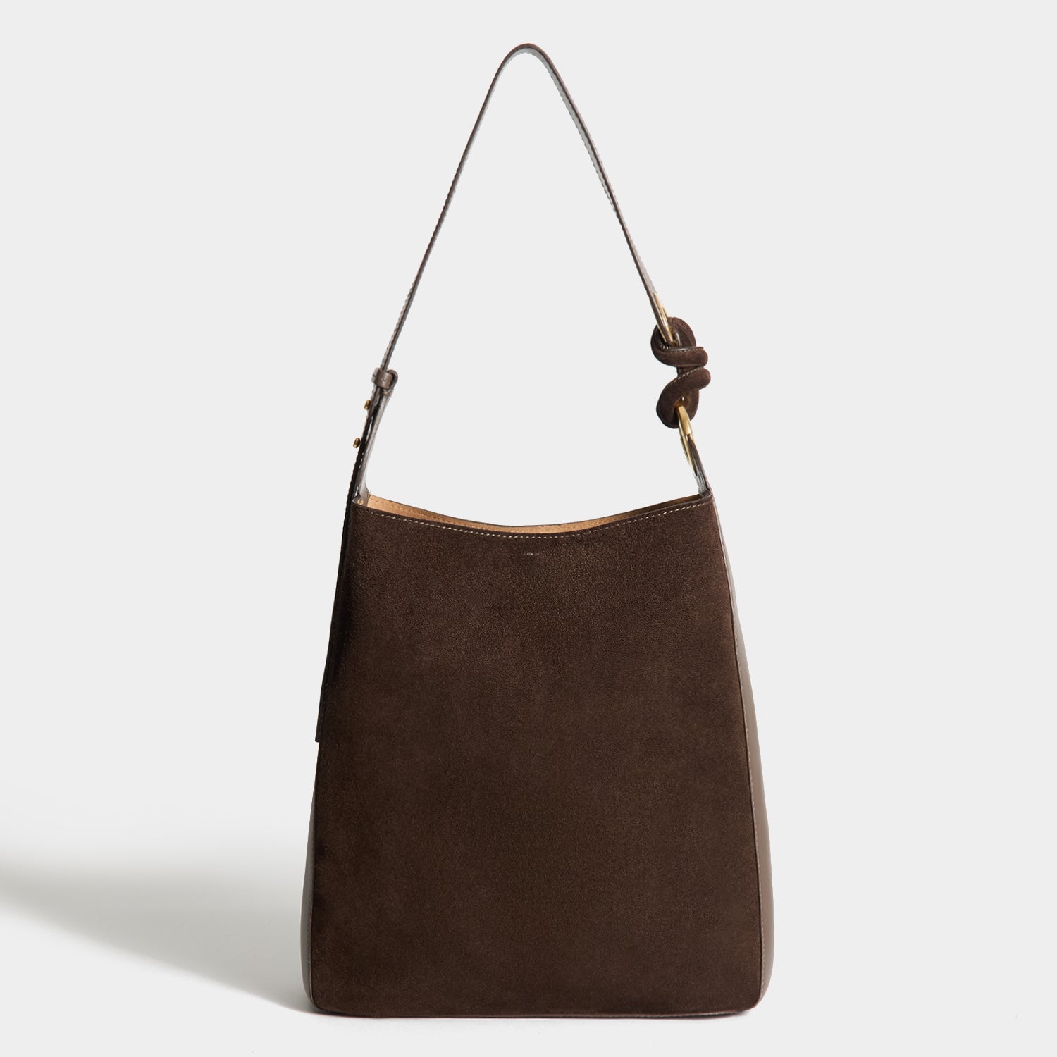 Ringo Shoulder Bag -

          
            Suede Leather in Truffle Brown -
          

          Anya Hindmarch US
