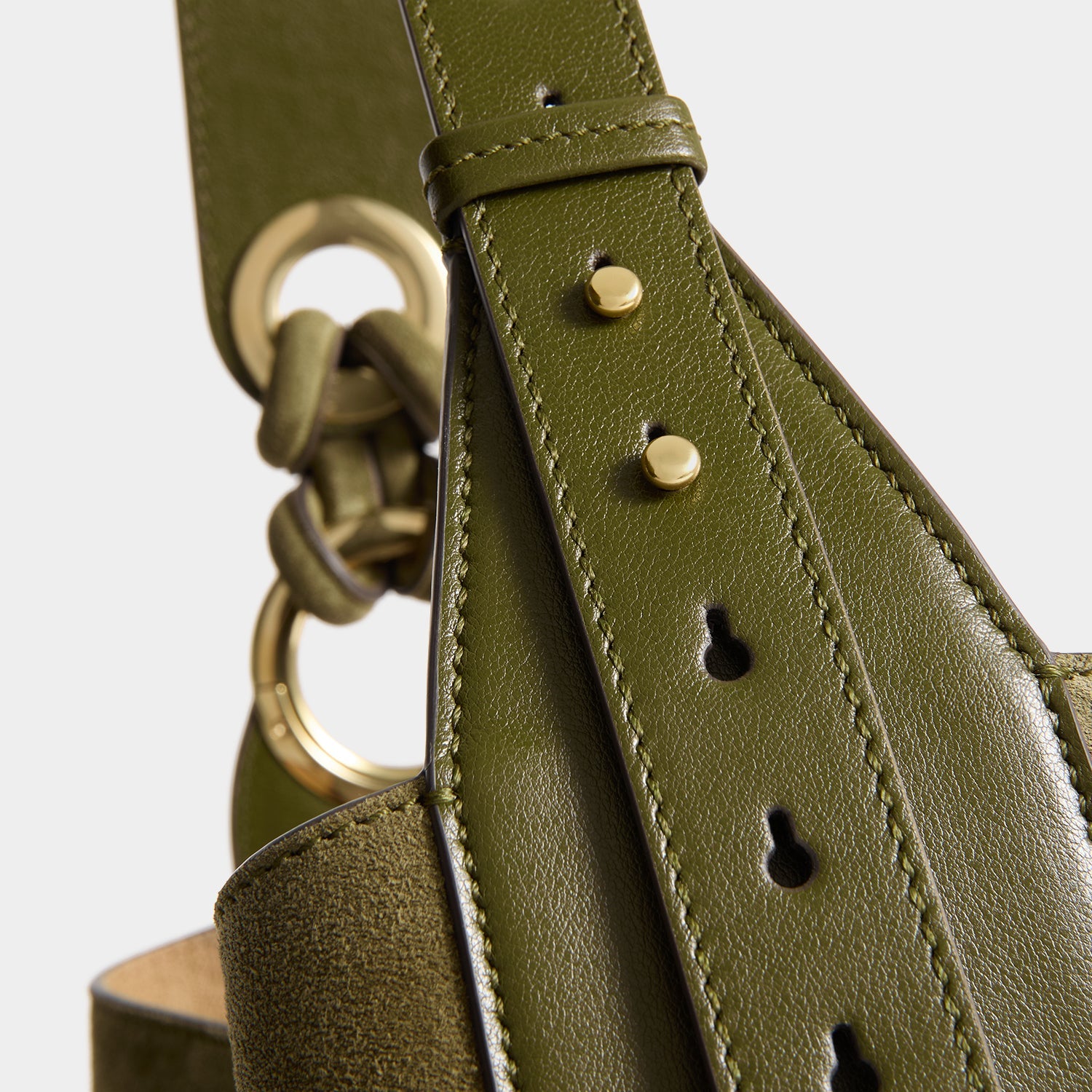 Ringo Shoulder Bag -

          
            Suede Leather in Bonsai Green -
          

          Anya Hindmarch US
