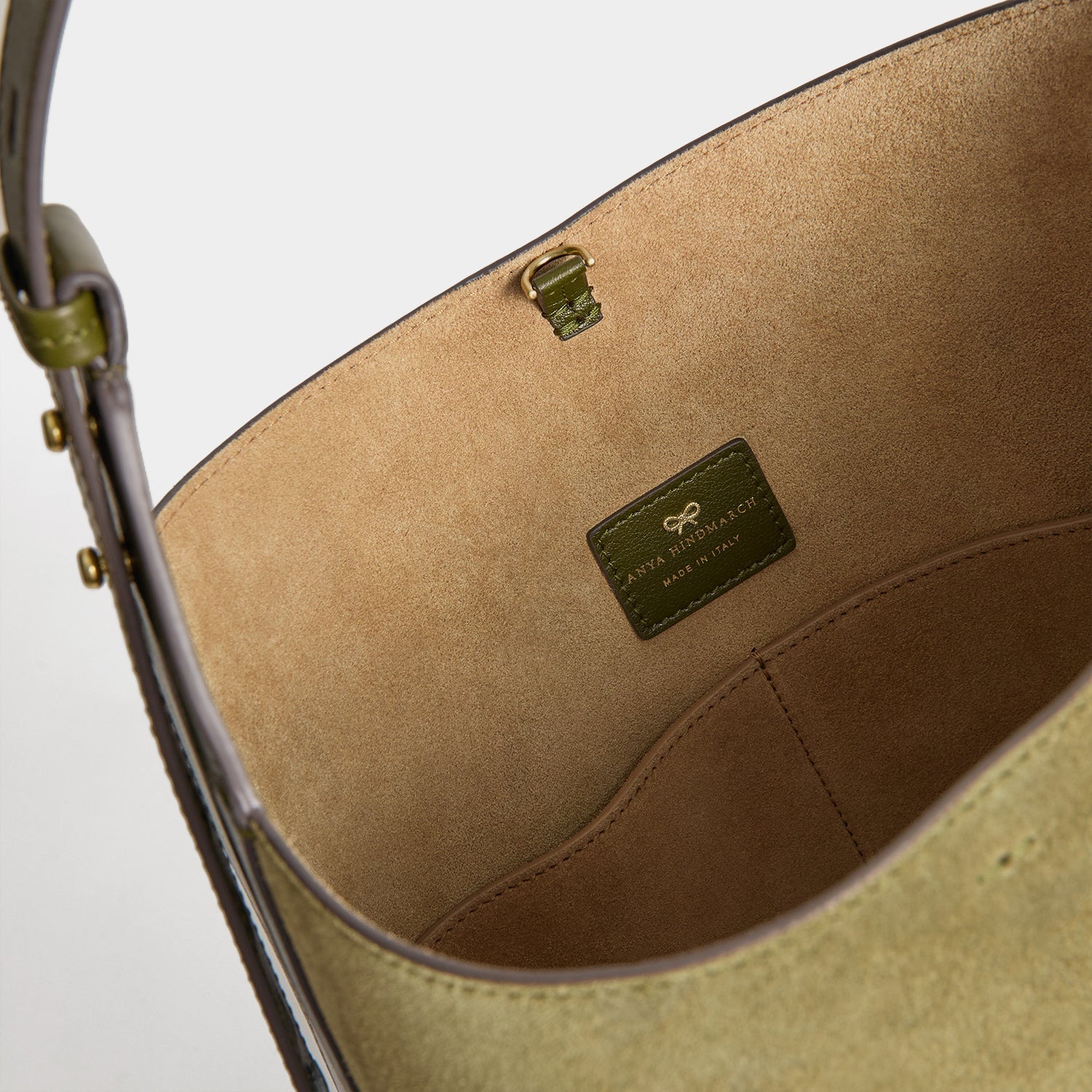 Ringo Shoulder Bag -

          
            Suede Leather in Bonsai Green -
          

          Anya Hindmarch US
