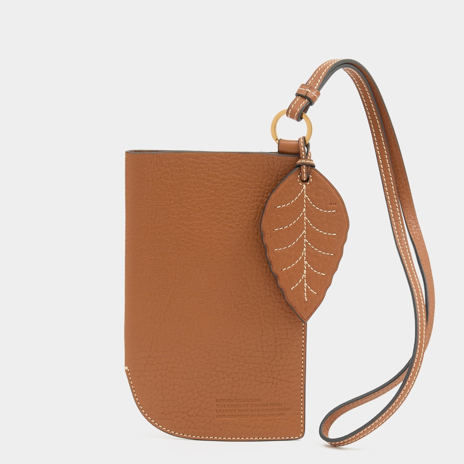RTN Phone Pouch -

          
            Natural Grain Leather in Pecan -
          

          Anya Hindmarch US
