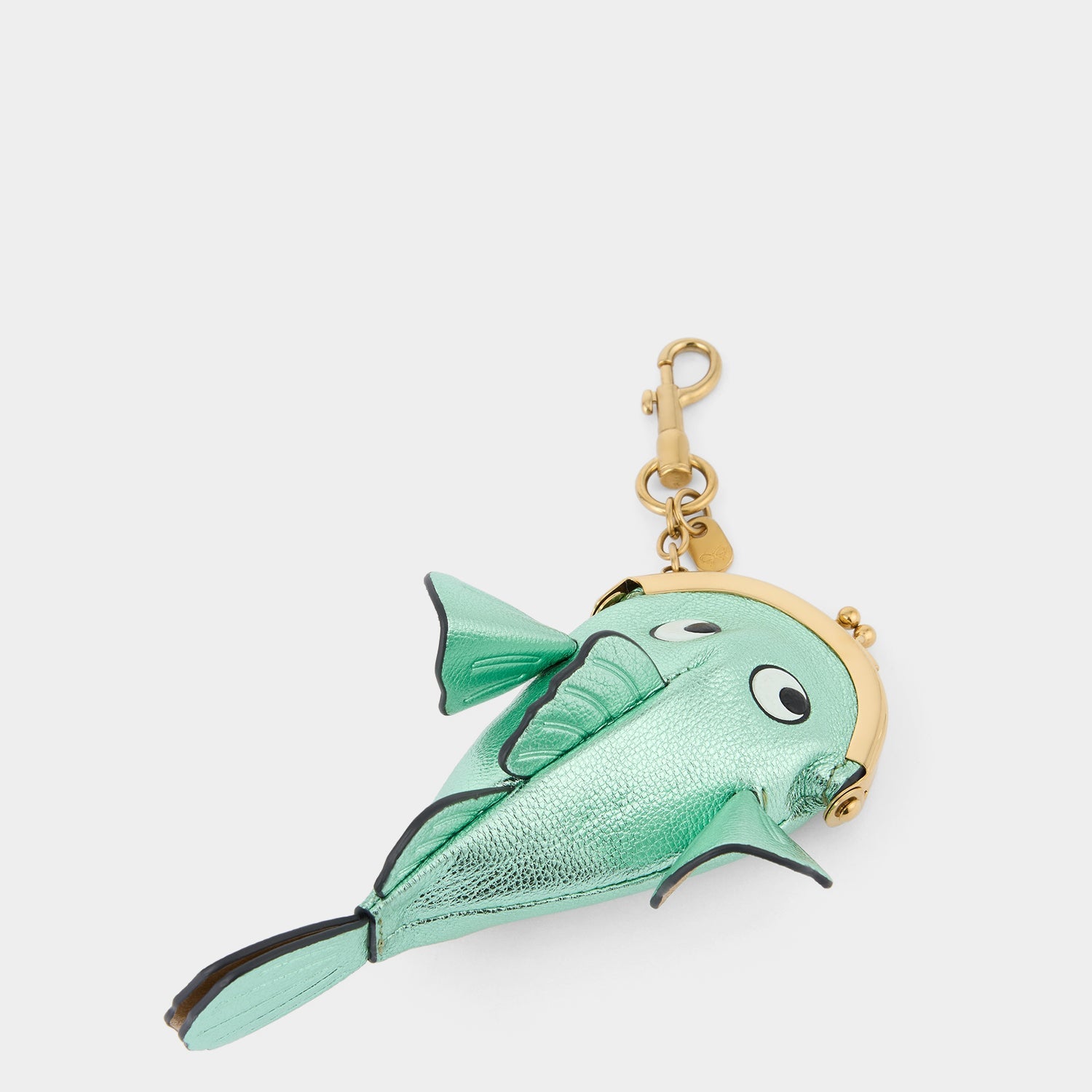 Metallic fish coin purse by Anya Hindmarch