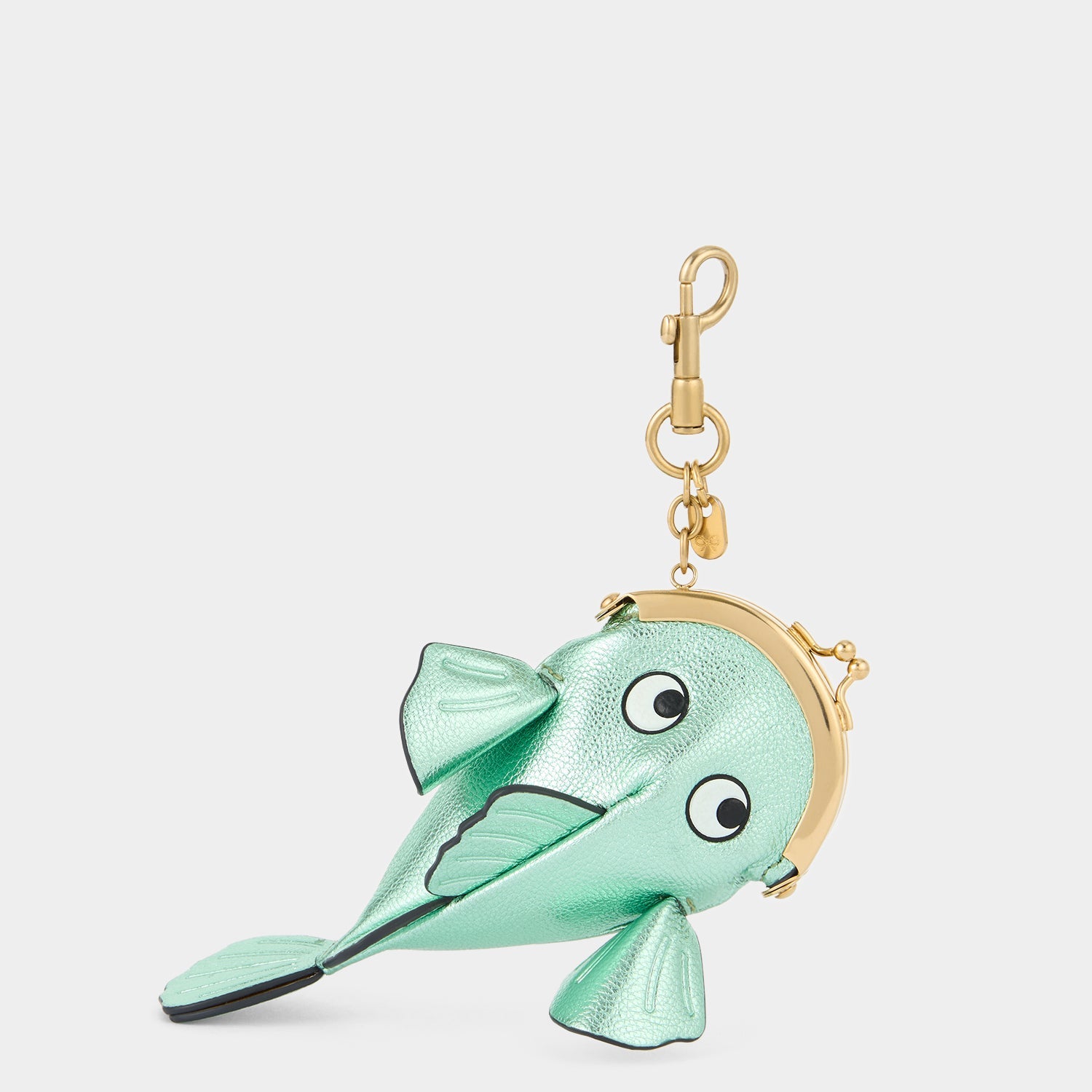 Metallic fish coin purse by Anya Hindmarch