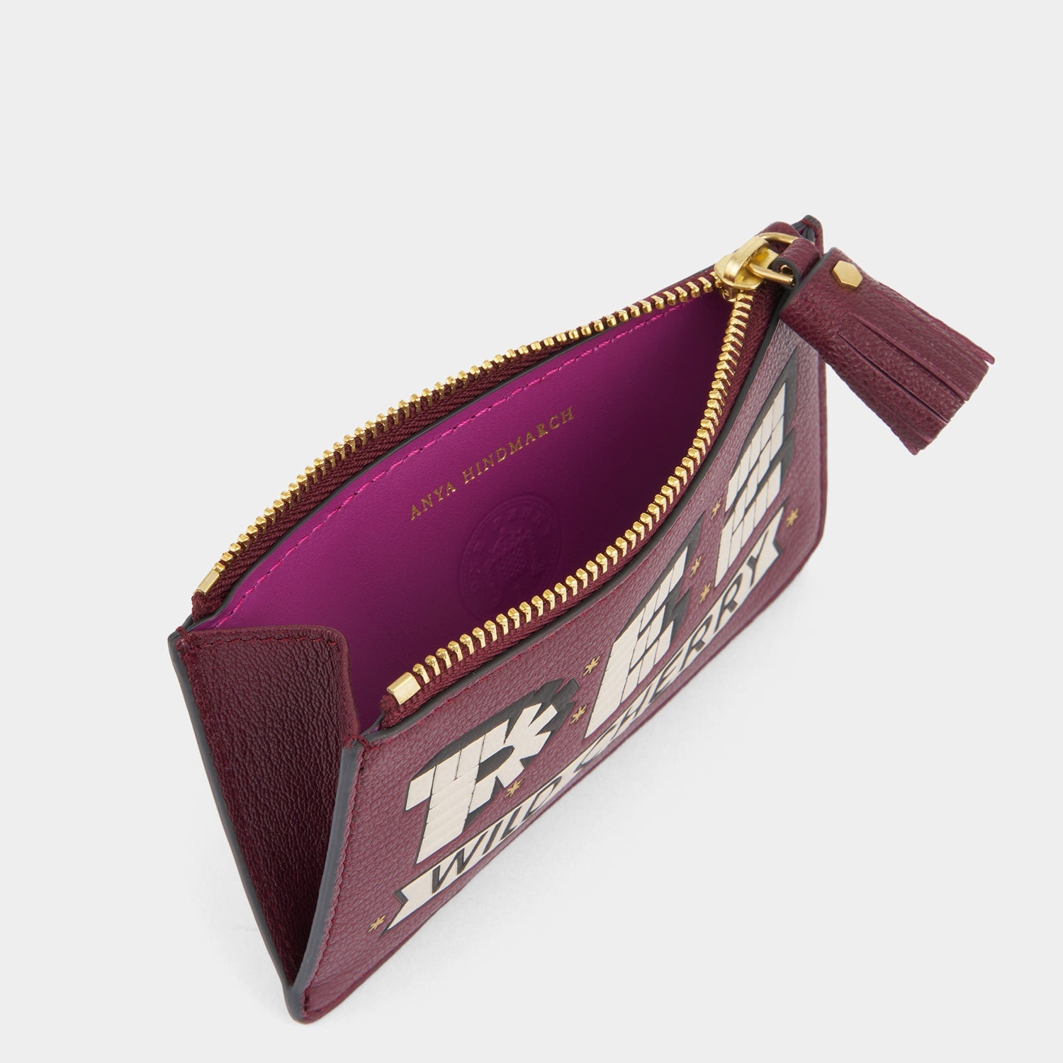 Anya Brands PEZ Zip Card Case -

          
            Capra Leather in Orchid Purple -
          

          Anya Hindmarch US
