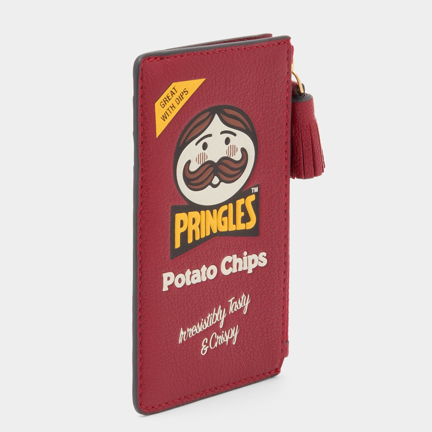 Anya Brands Pringles Zip Card Case -

          
            Smooth Leather in Vampire Red -
          

          Anya Hindmarch US
