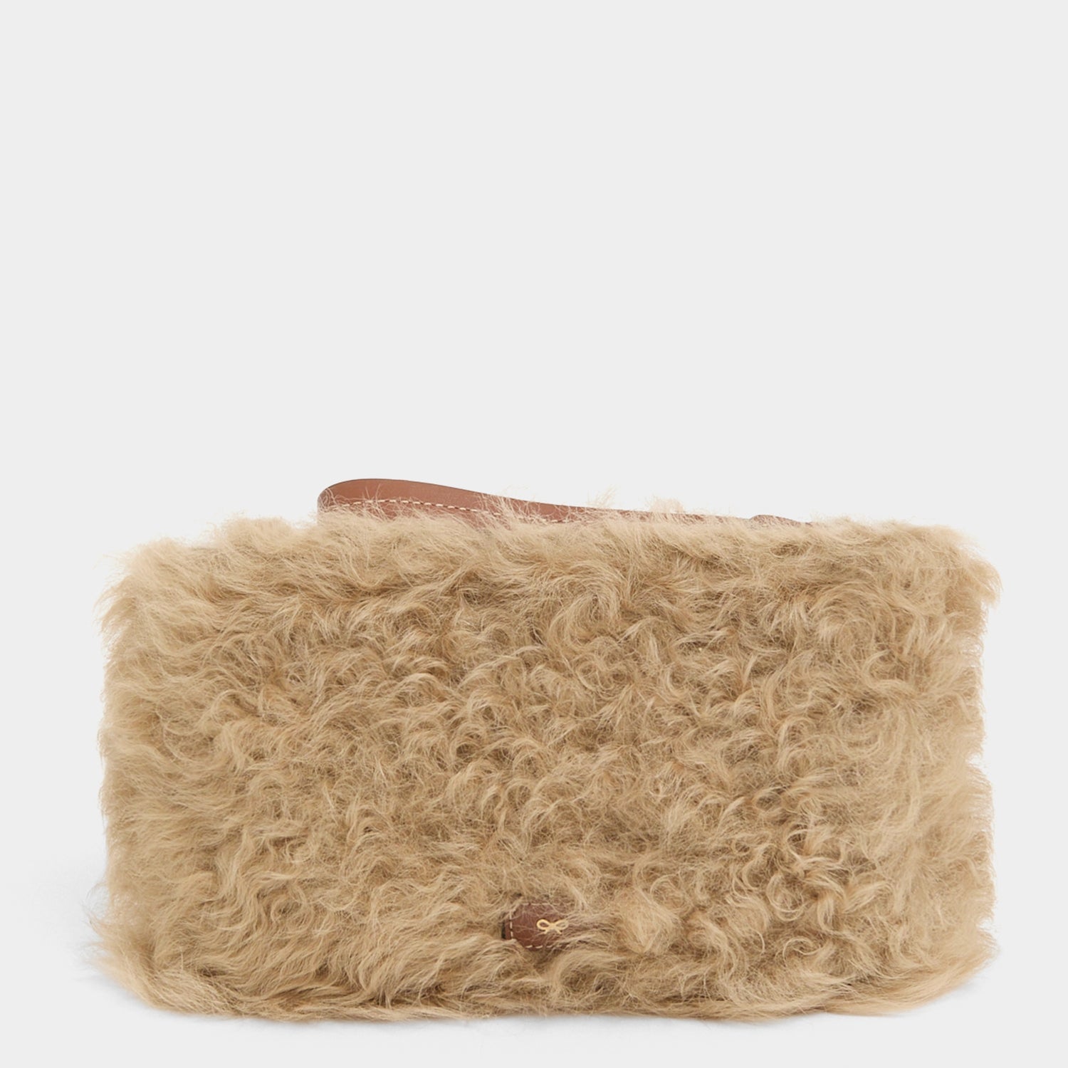 Shearling Eyes Clutch -

          
            Shearling/Smooth Leather leather in Taupe -
          

          Anya Hindmarch US
