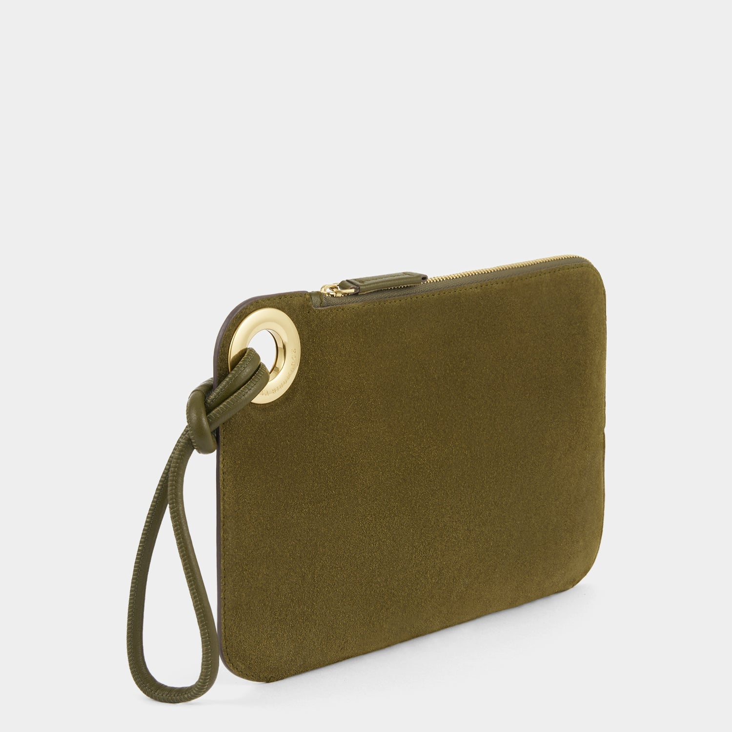 Ringo Clutch -

          
            Suede Leather in Bonsai Green -
          

          Anya Hindmarch US
