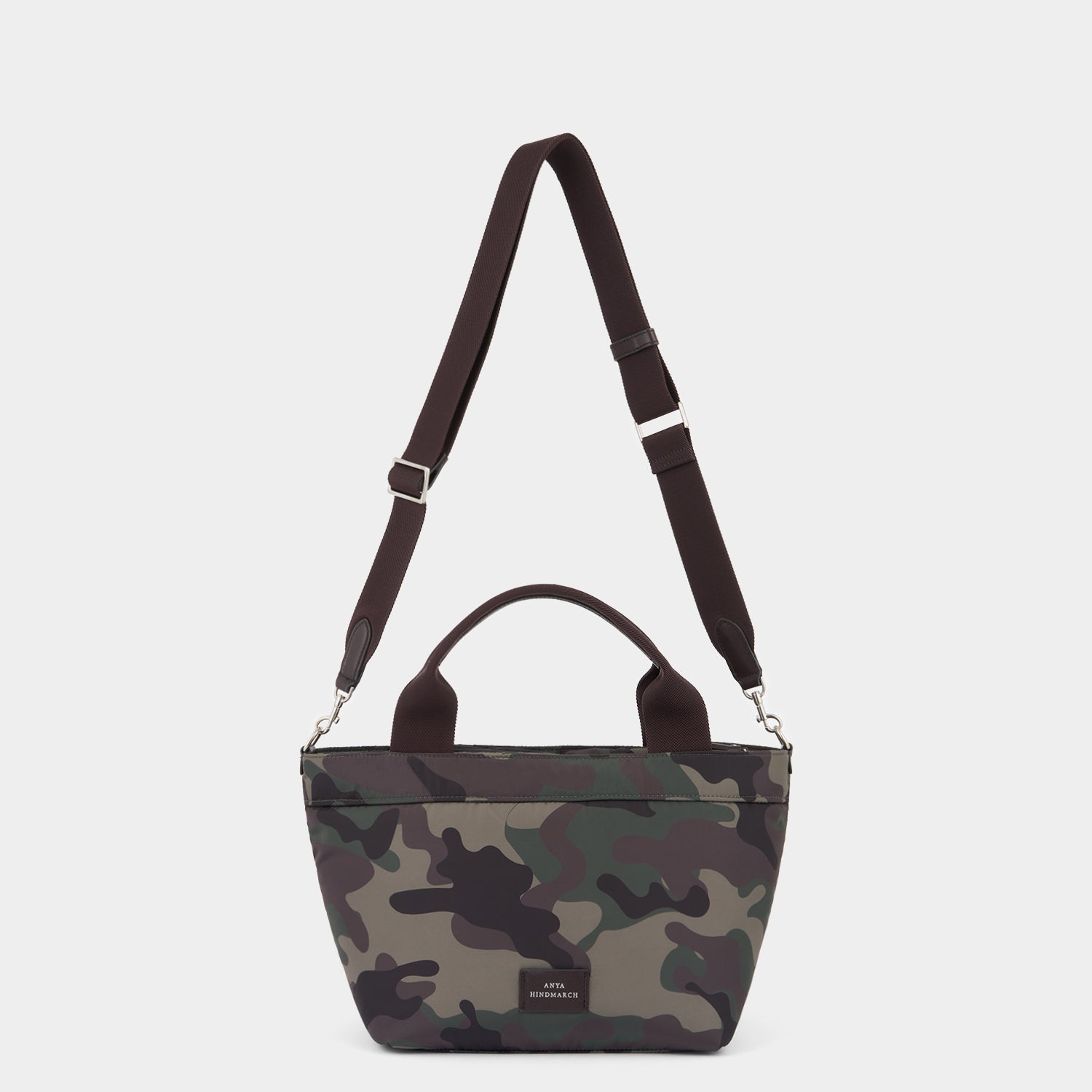 Camouflage E/W Multi Pocket Mini Cross-body Tote -

          
            Nylon in Camouflage -
          

          Anya Hindmarch US
