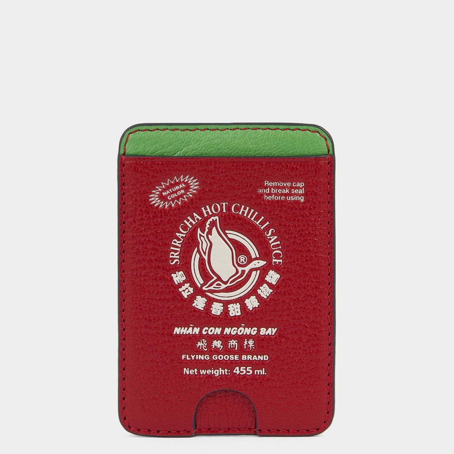 Anya Brands Flying Goose Sriracha Magnetic Card Case -

          
            Smooth Leather in Russet Red -
          

          Anya Hindmarch US
