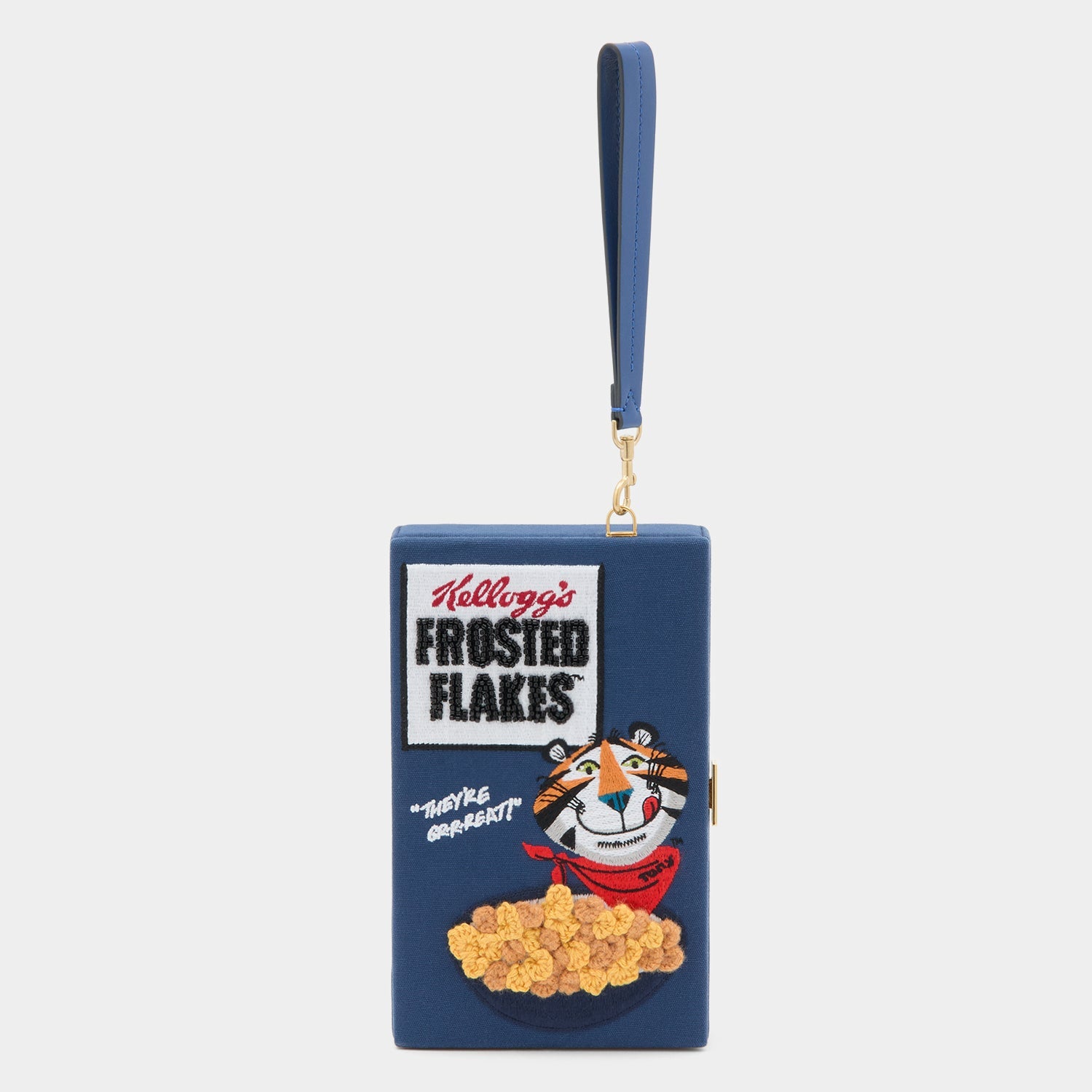 Anya Brands Frosted Flakes Clutch -

          
            Recycled Canvas in Blueberry Blue -
          

          Anya Hindmarch US
