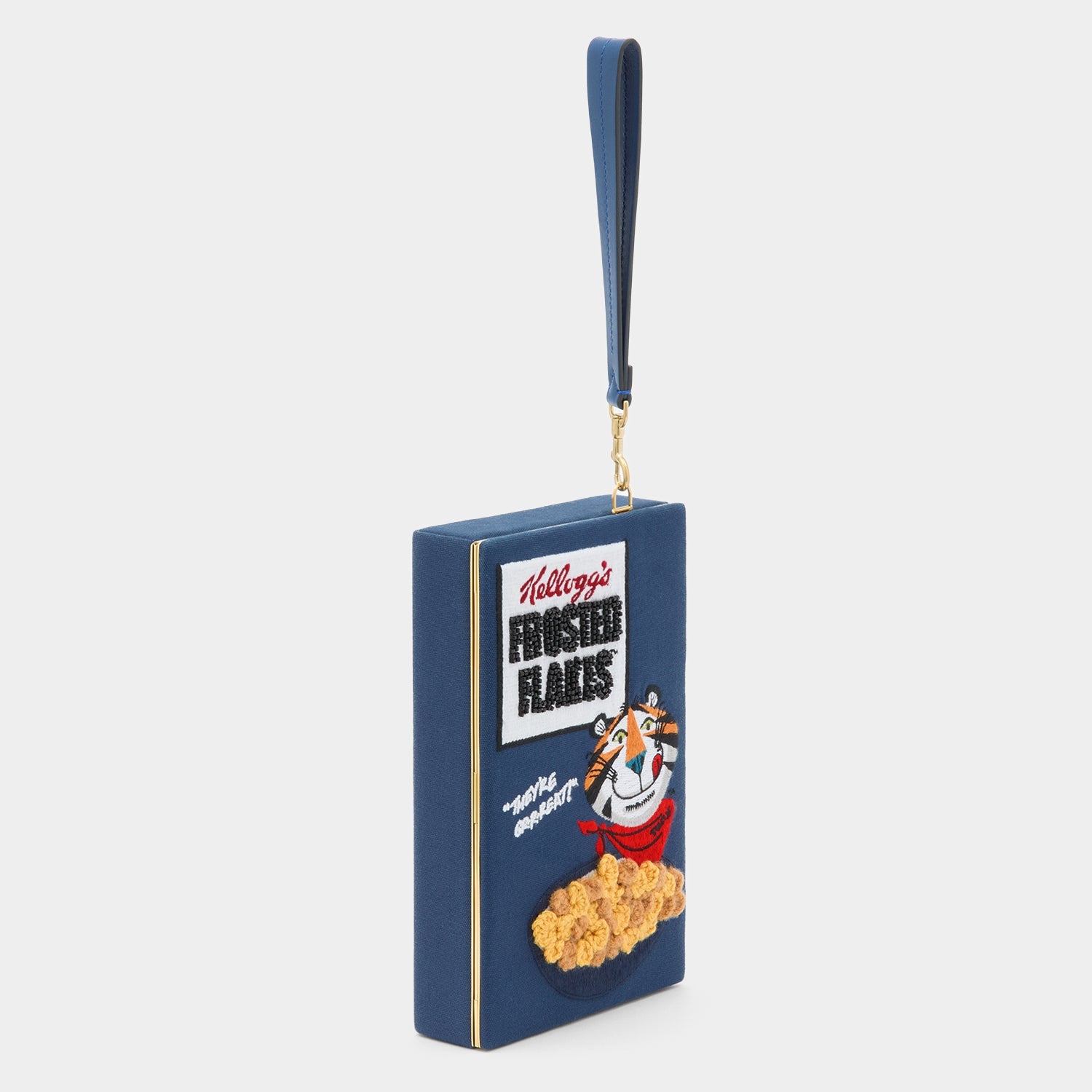Anya Brands Frosted Flakes Clutch -

          
            Recycled Canvas in Blueberry Blue -
          

          Anya Hindmarch US
