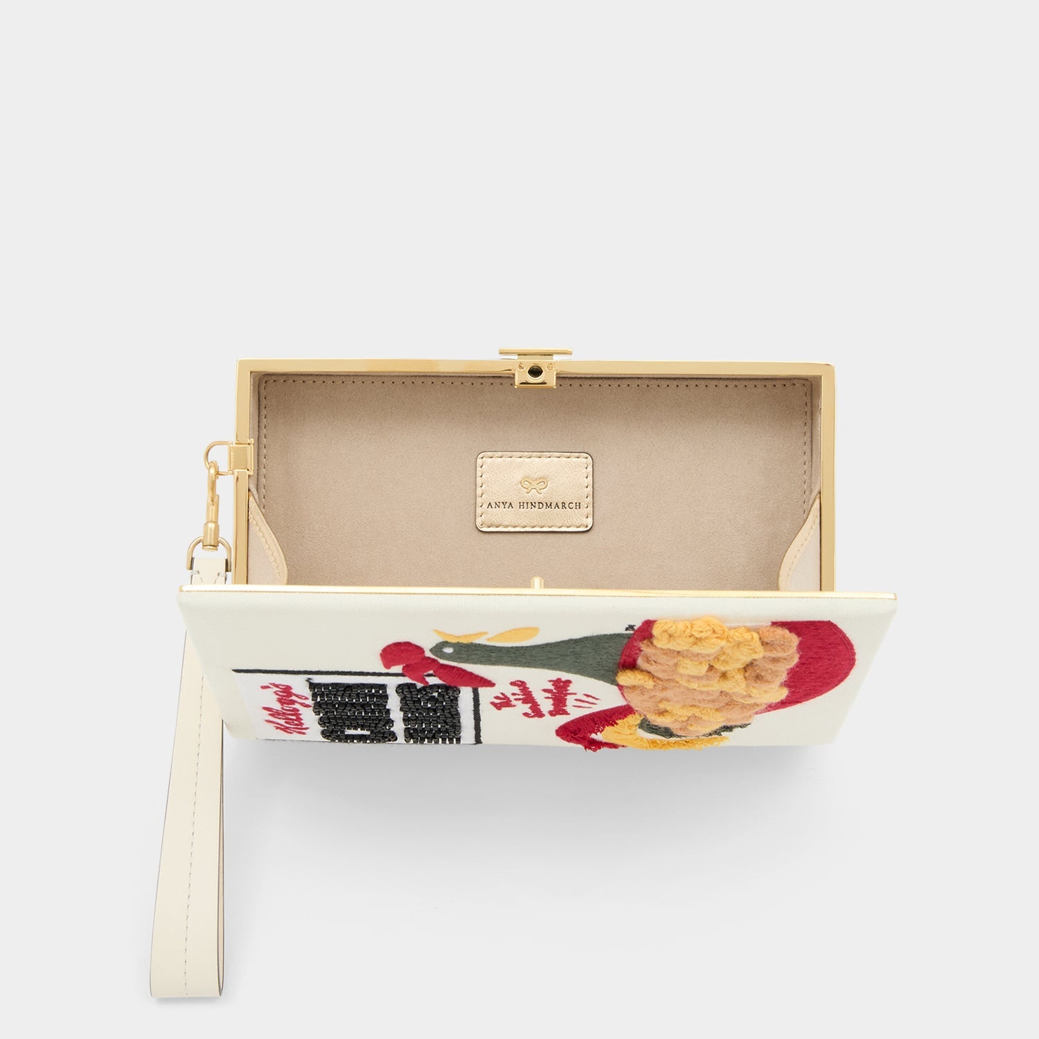 Anya Brands Corn Flakes Clutch -

          
            Recycled Canvas in Lemon Sorbet White -
          

          Anya Hindmarch US
