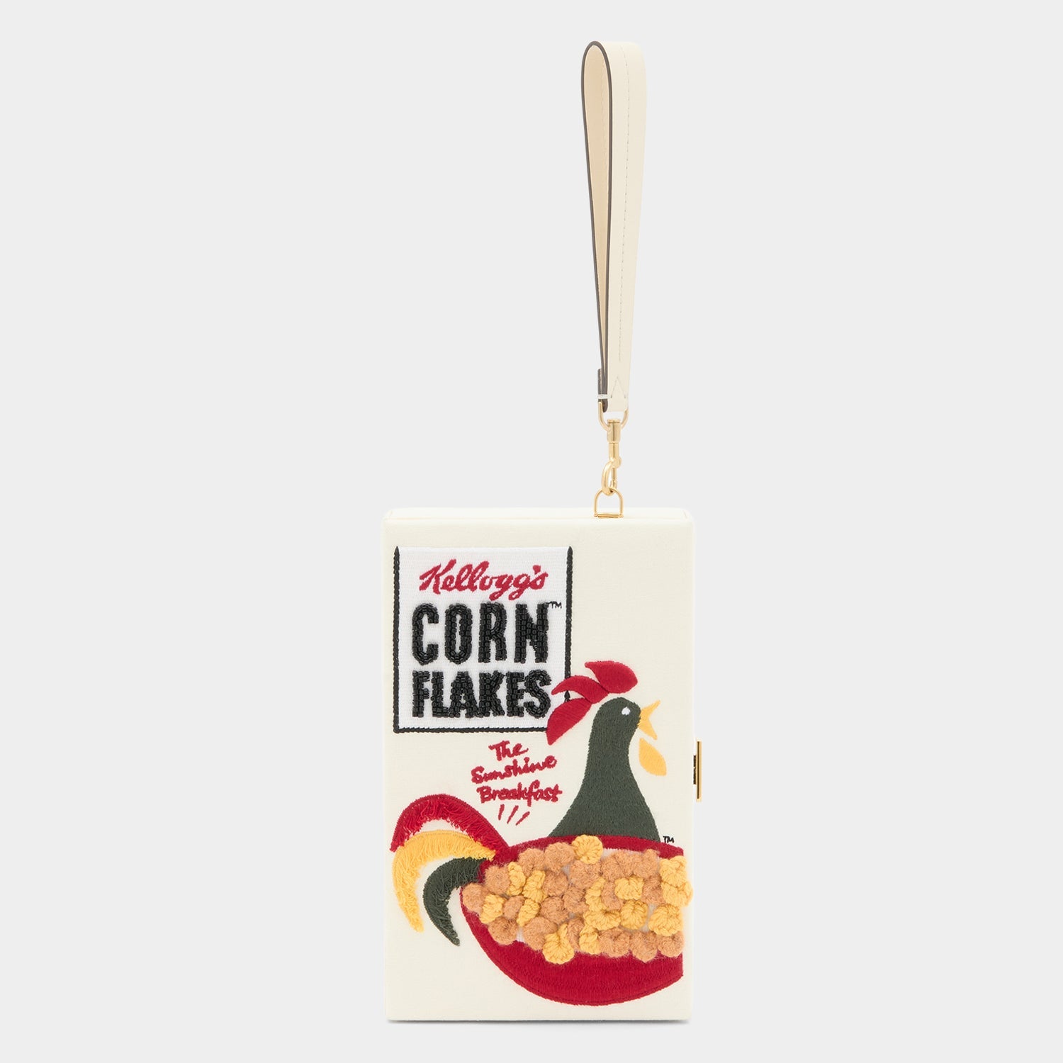 Anya Brands Corn Flakes Clutch -

          
            Recycled Canvas in Lemon Sorbet White -
          

          Anya Hindmarch US
