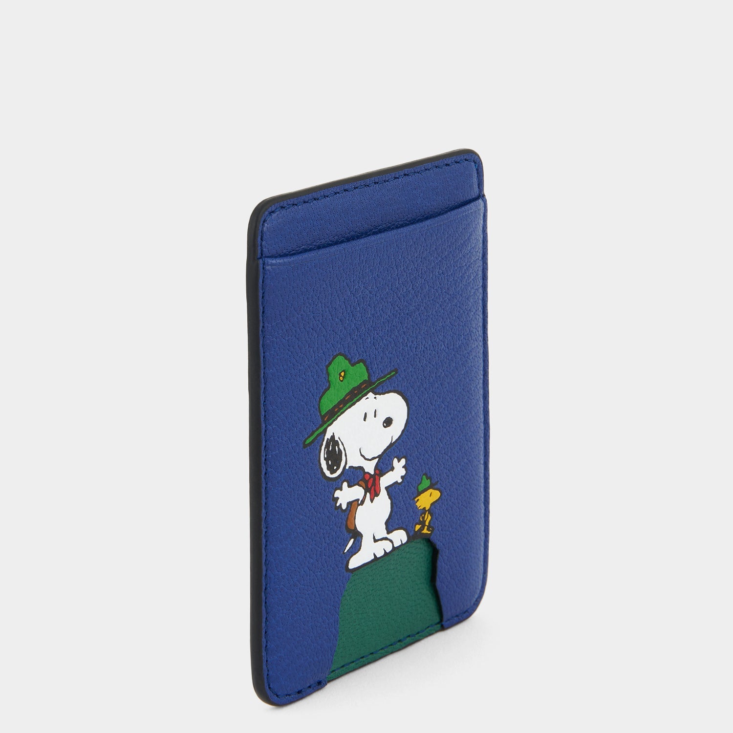 Peanuts Snoopy Magnetic Card Case -

          
            Capra Leather in Monday Blue -
          

          Anya Hindmarch US
