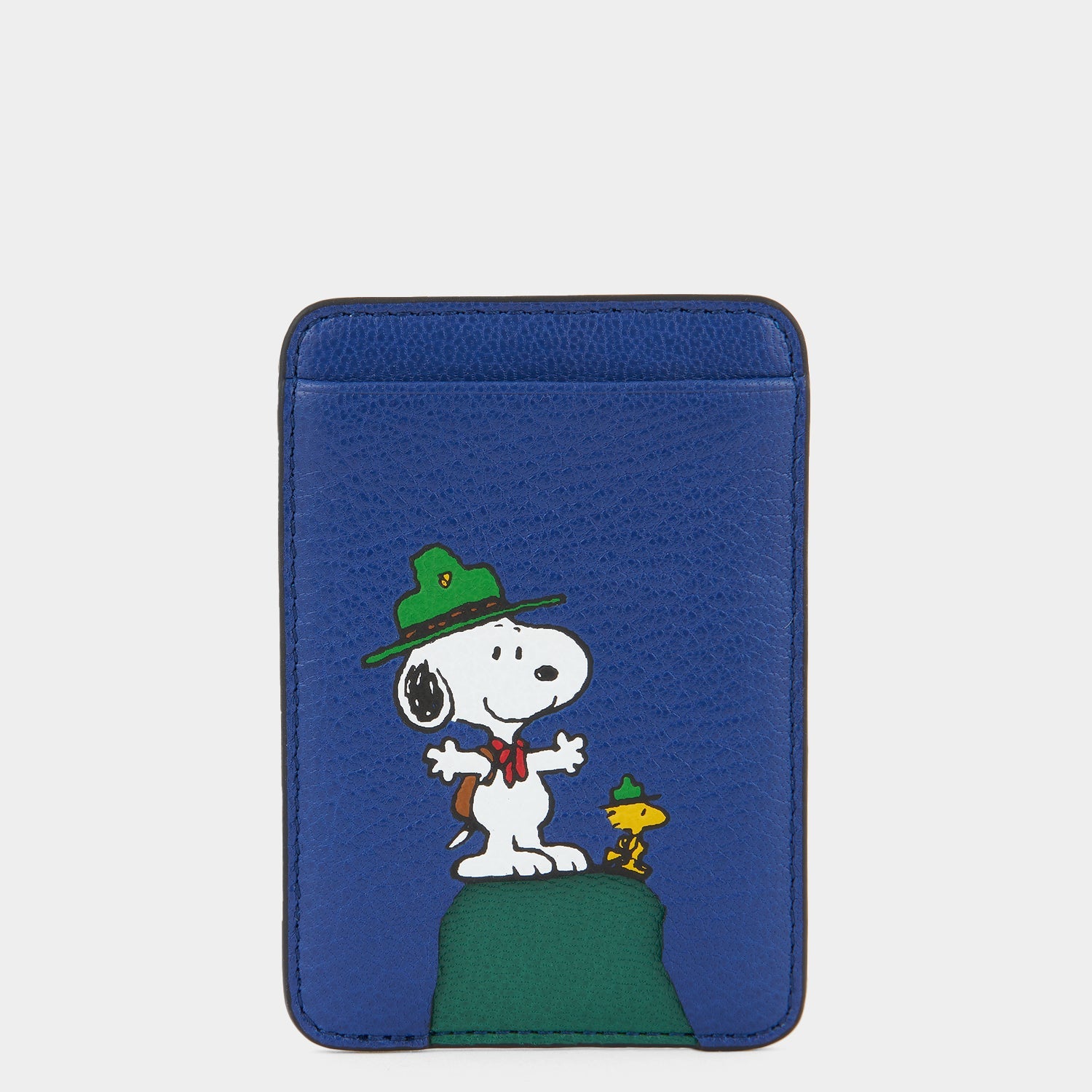 Peanuts Snoopy Magnetic Card Case -

          
            Capra Leather in Monday Blue -
          

          Anya Hindmarch US
