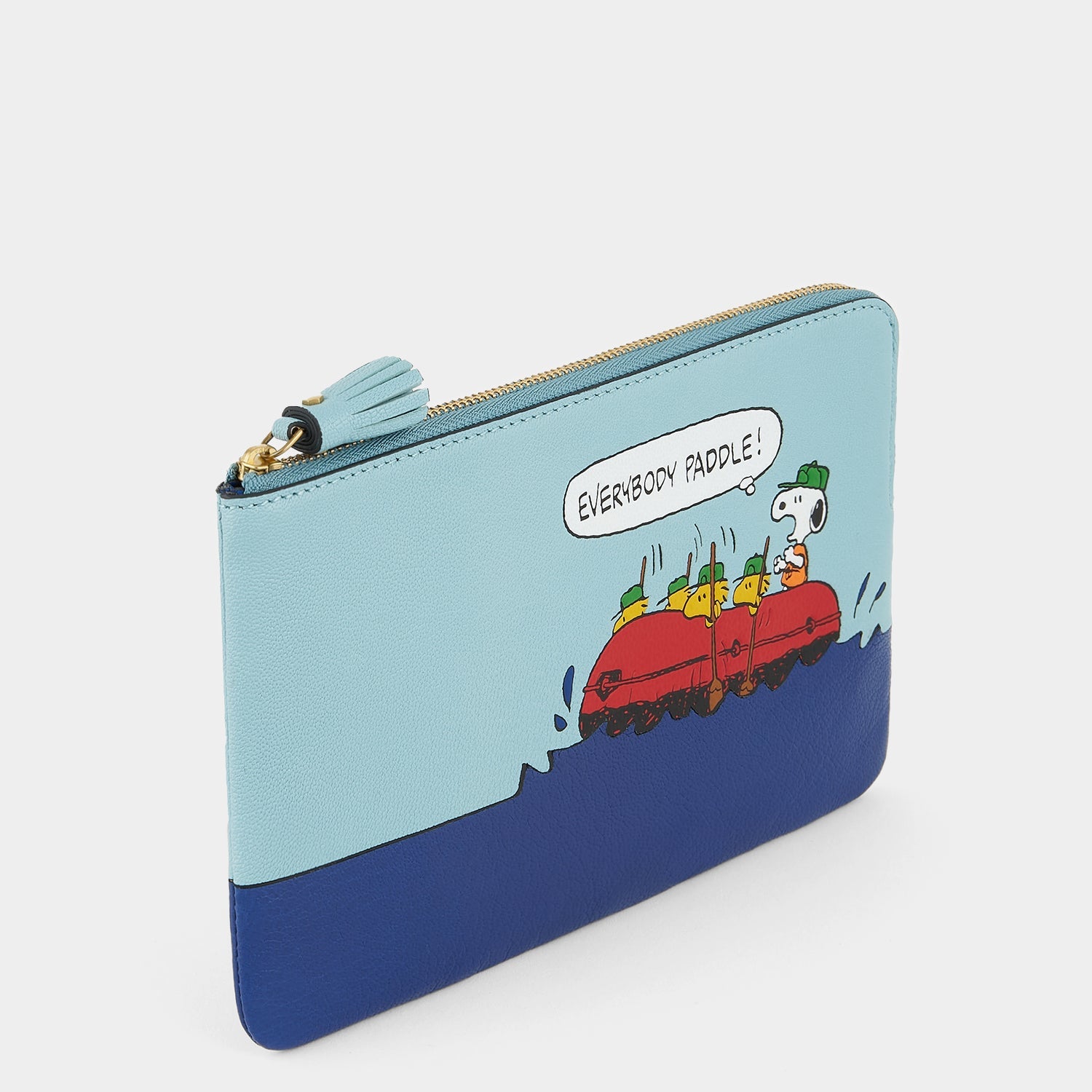 Peanuts Snoopy Zip Loose Pocket -

          
            Capra Leather in Mayan Blue -
          

          Anya Hindmarch US
