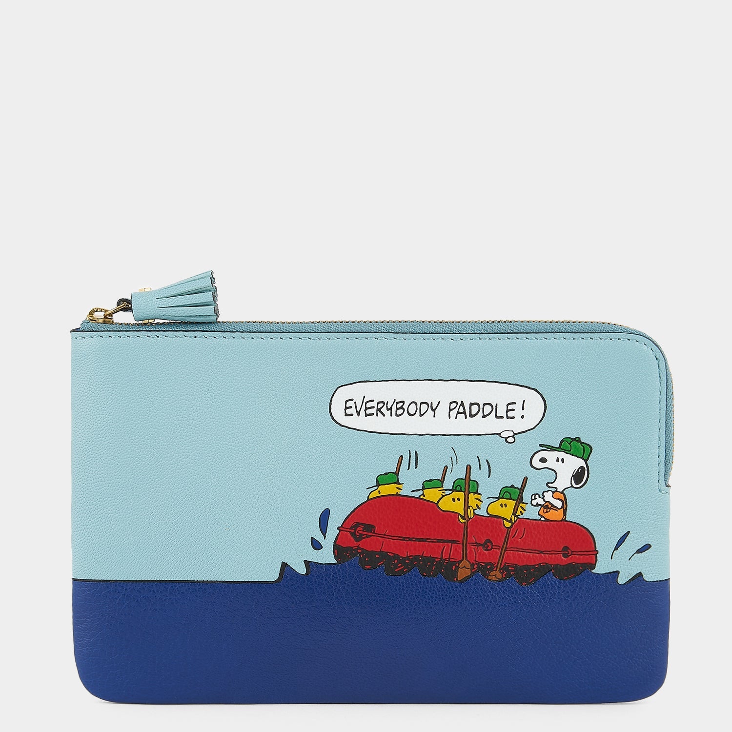 Peanuts Snoopy Zip Loose Pocket -

          
            Capra Leather in Mayan Blue -
          

          Anya Hindmarch US
