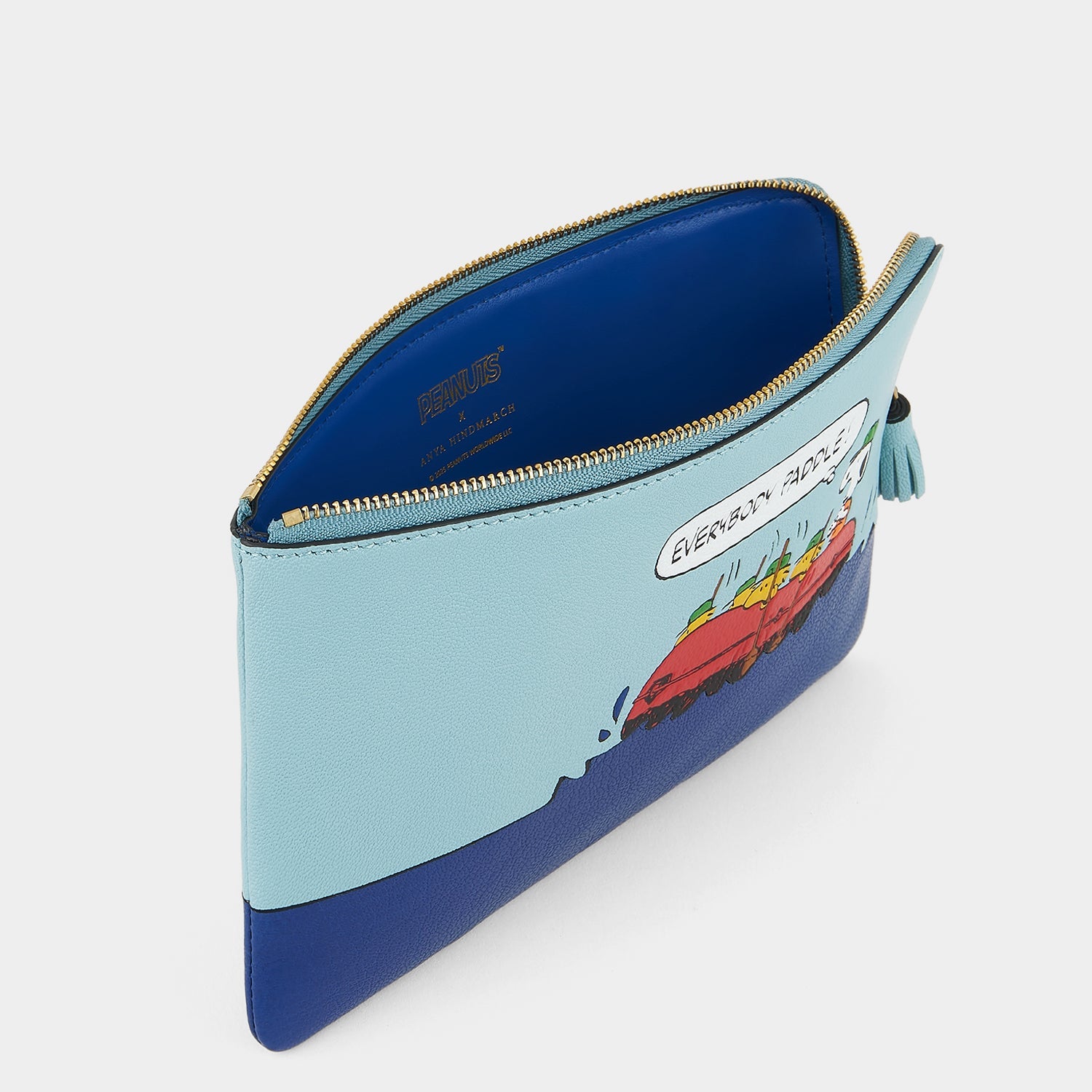 Peanuts Snoopy Zip Loose Pocket -

          
            Capra Leather in Mayan Blue -
          

          Anya Hindmarch US
