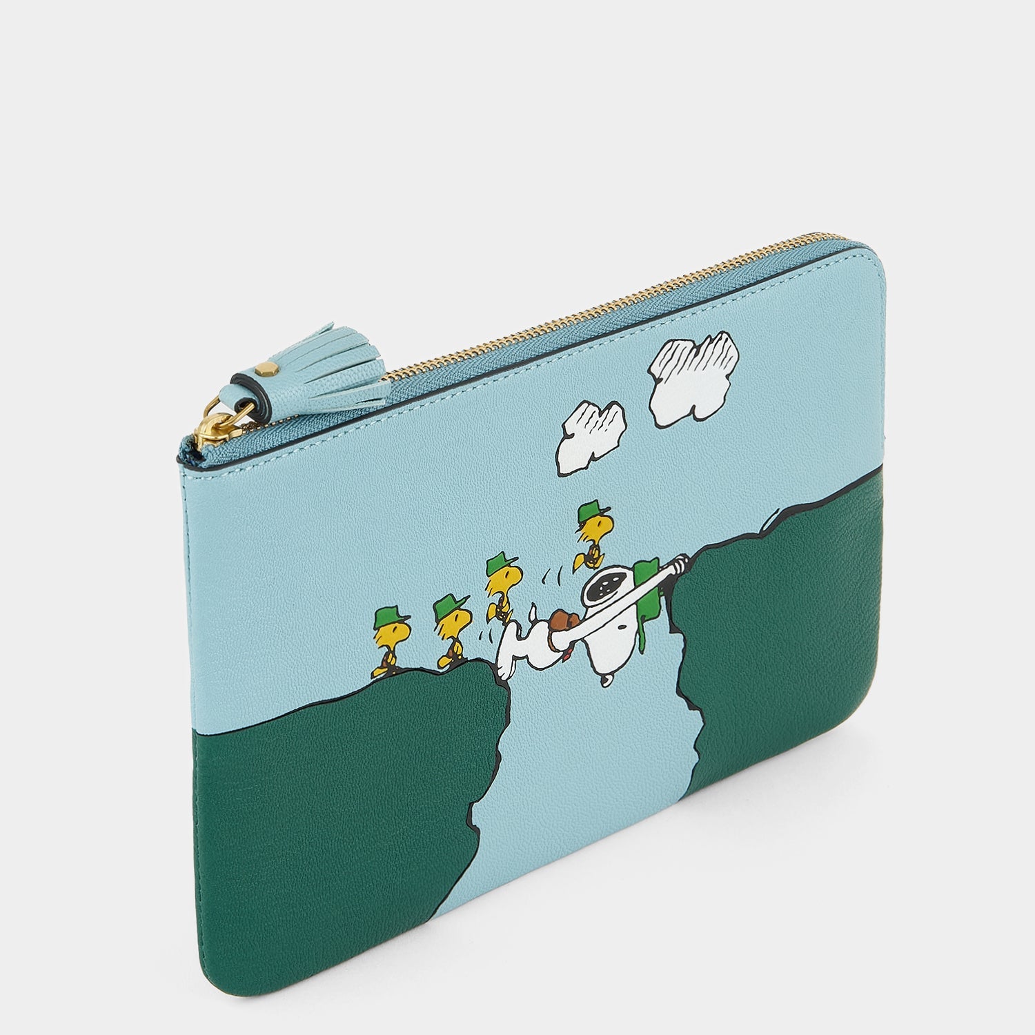Peanuts Snoopy Zip Loose Pocket -

          
            Capra Leather in Mayan Blue -
          

          Anya Hindmarch US
