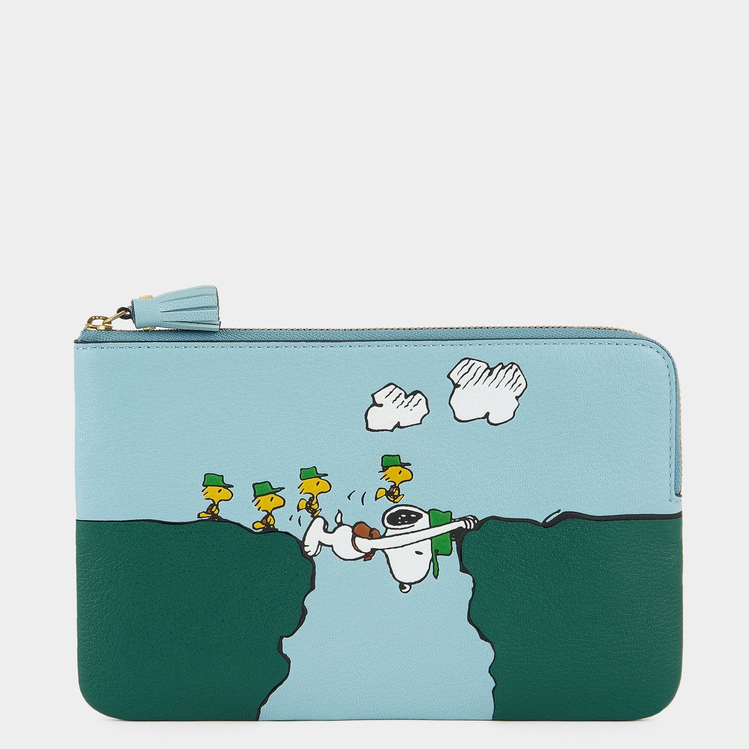 Peanuts Snoopy Zip Loose Pocket -

          
            Capra Leather in Mayan Blue -
          

          Anya Hindmarch US
