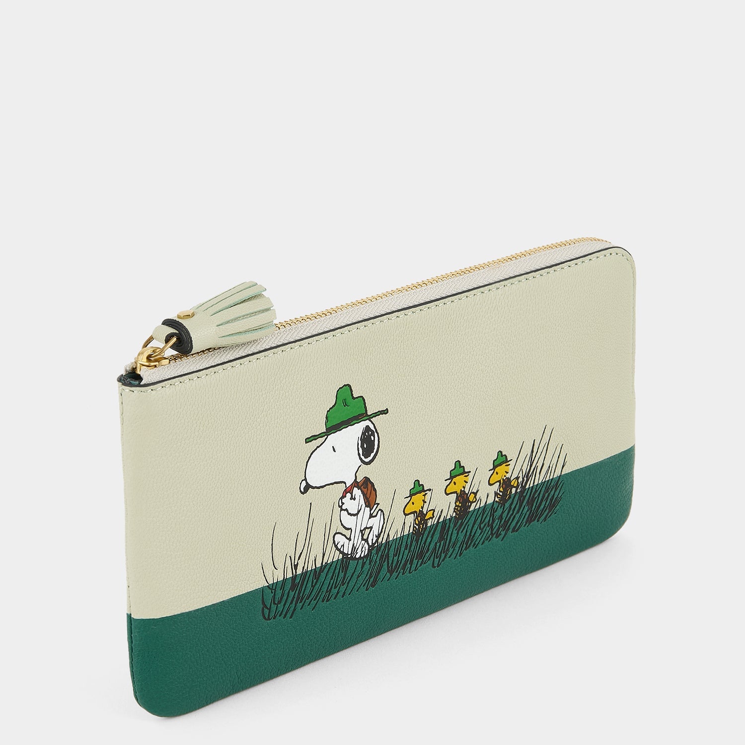 Peanuts Snoopy Zip Loose Pocket -

          
            Capra Leather in Eau De Nil Green -
          

          Anya Hindmarch US
