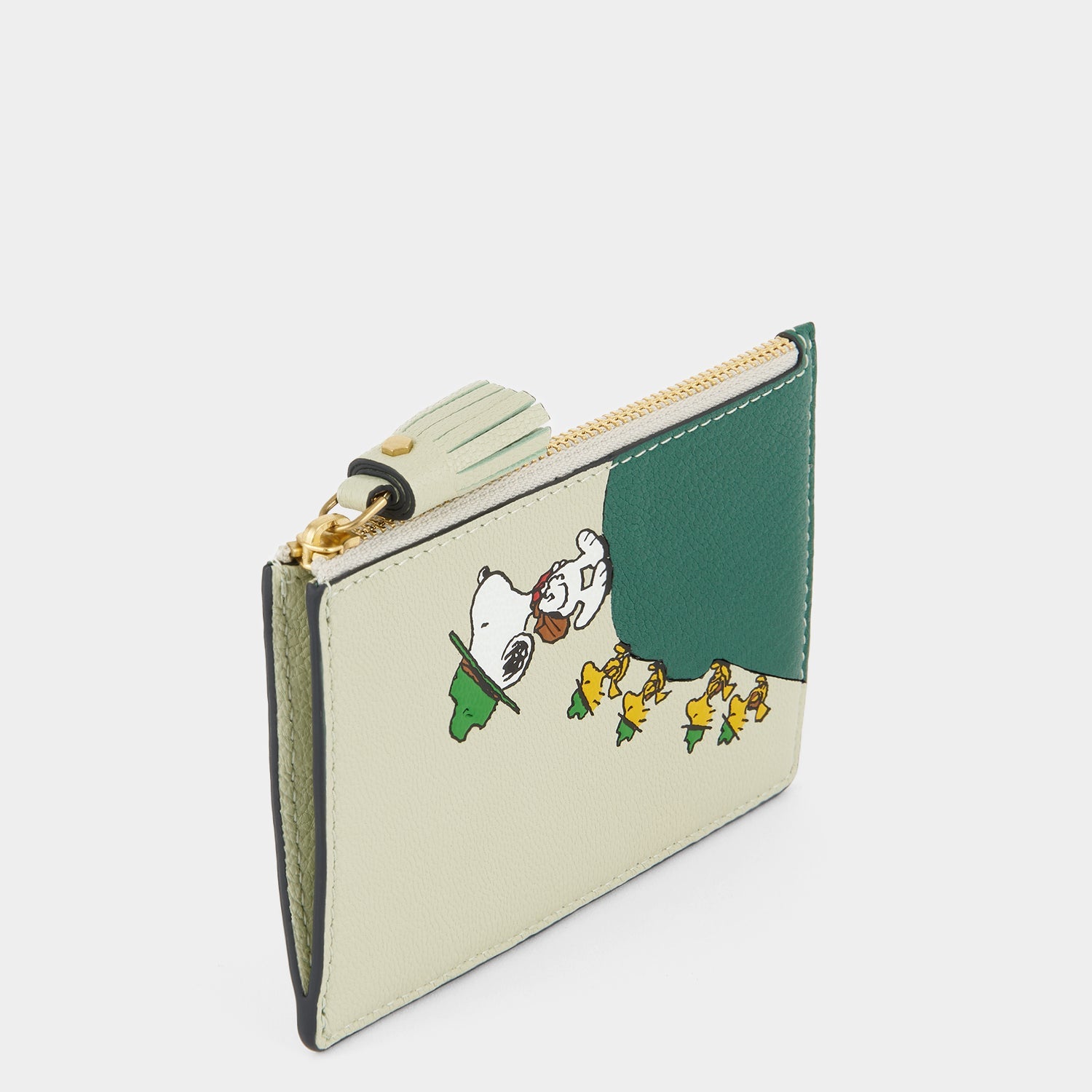 Peanuts Snoopy Zip Card Case -

          
            Capra Leather in Eau De Nil Green -
          

          Anya Hindmarch US
