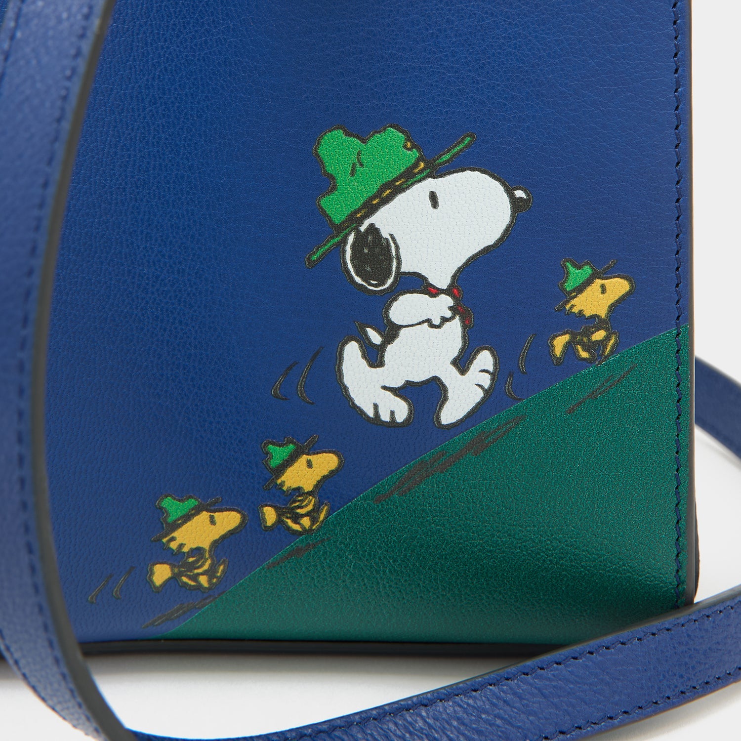 Peanuts Snoopy Mortimer Top Handle -

          
            Capra Leather in Monday Blue -
          

          Anya Hindmarch US
