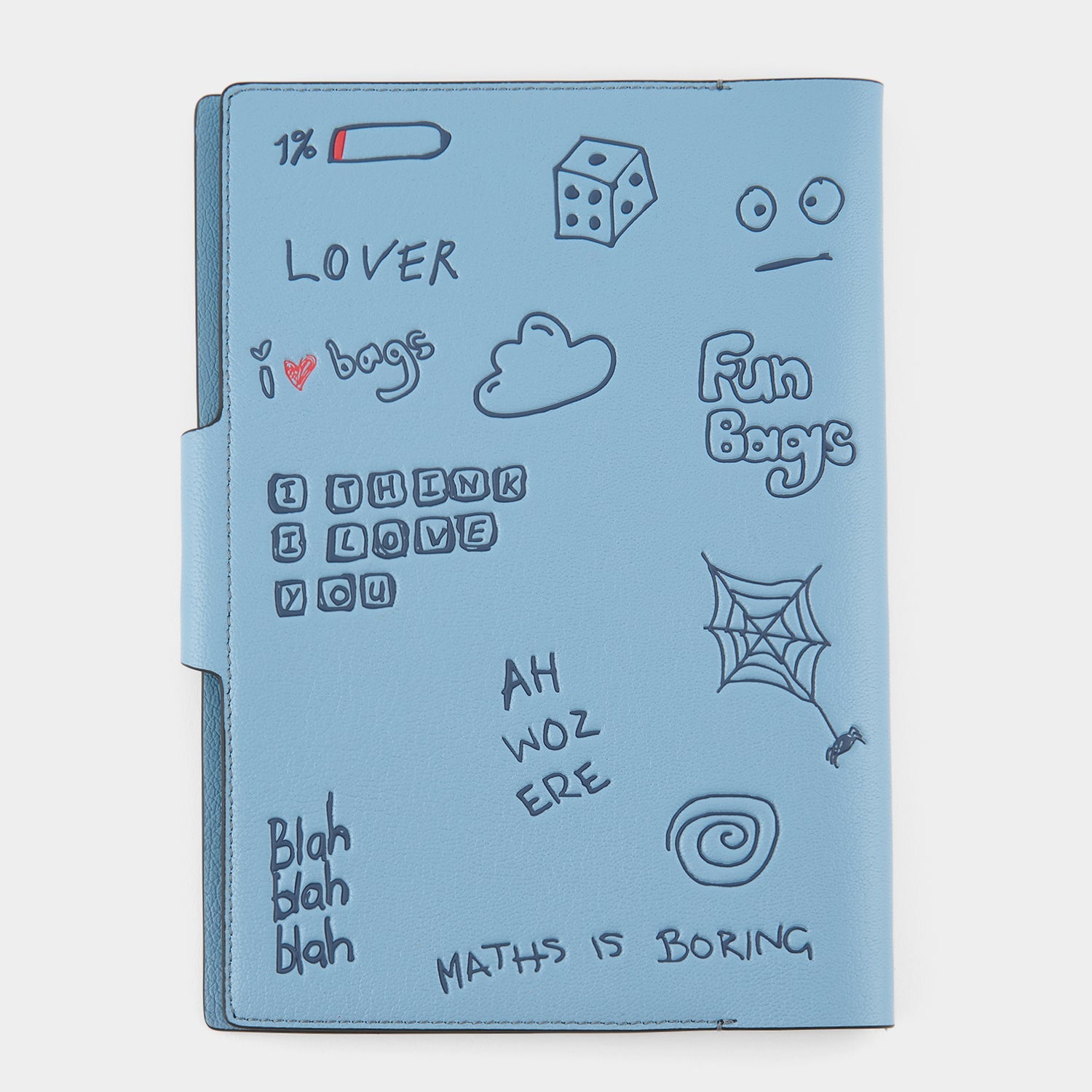 Scribble A5 Journal -

          
            Calf Leather in School Blue -
          

          Anya Hindmarch US
