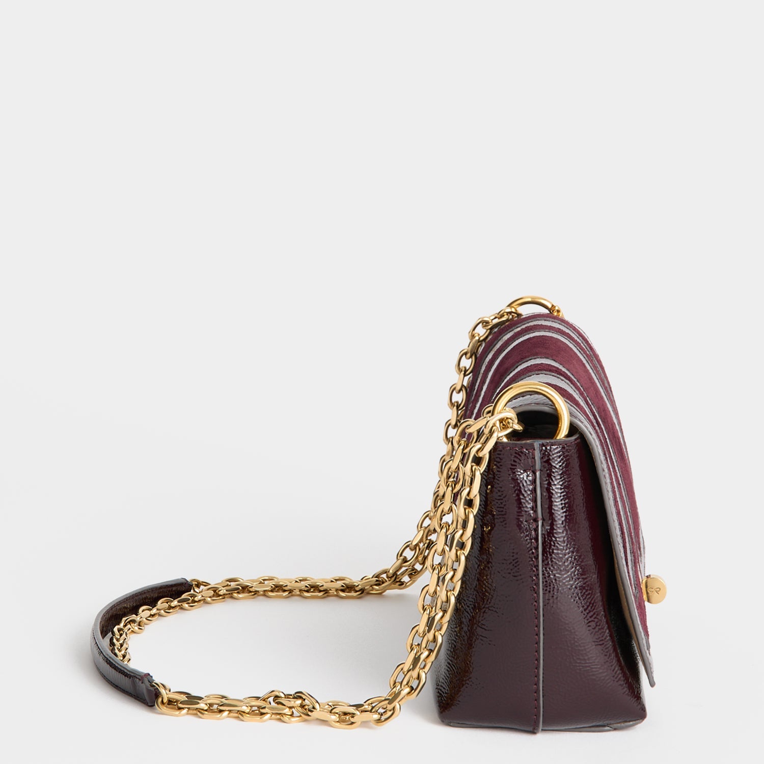 Mortimer Cross-body -

          
            Suede Leather in Grape -
          

          Anya Hindmarch US
