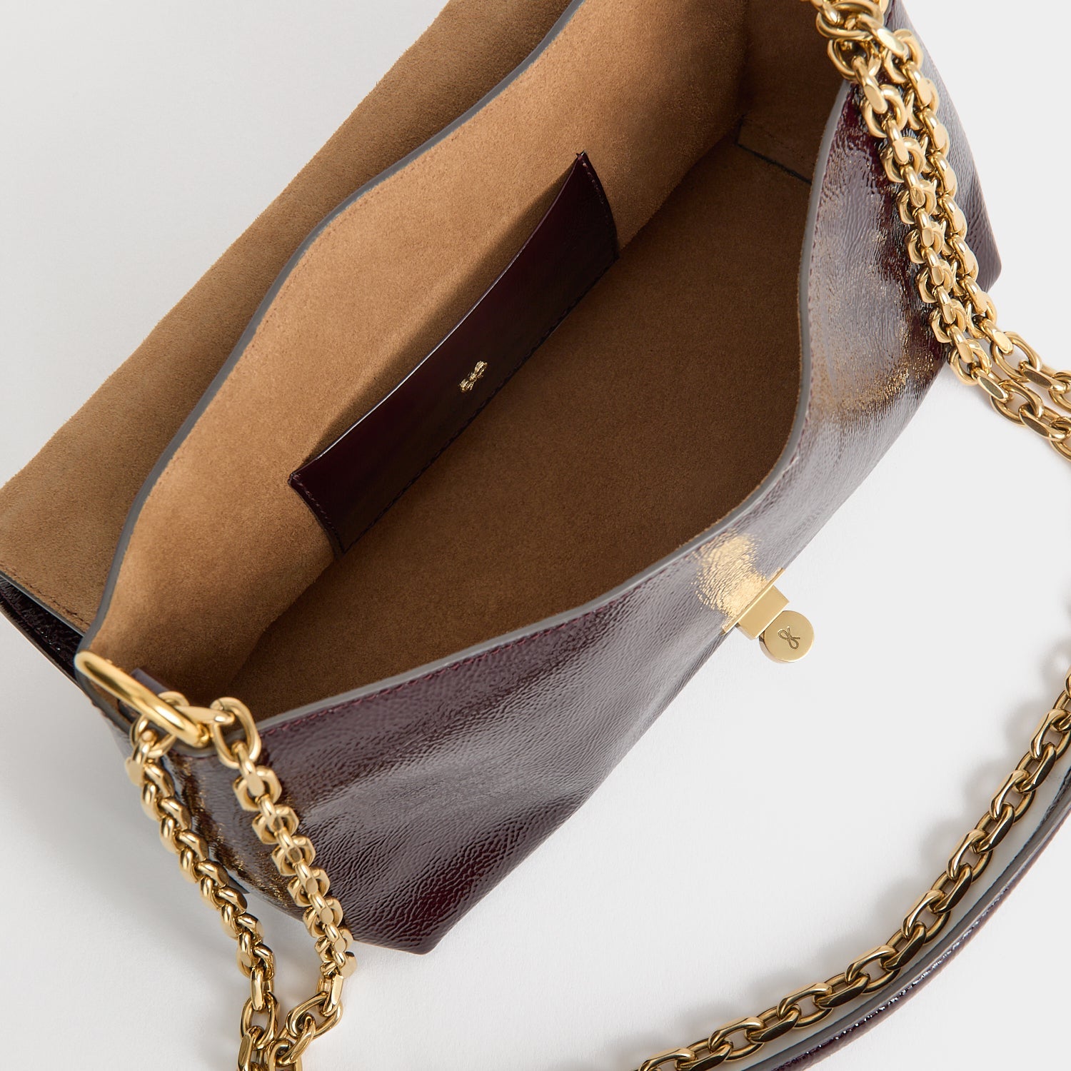 Mortimer Cross-body -

          
            Suede Leather in Grape -
          

          Anya Hindmarch US
