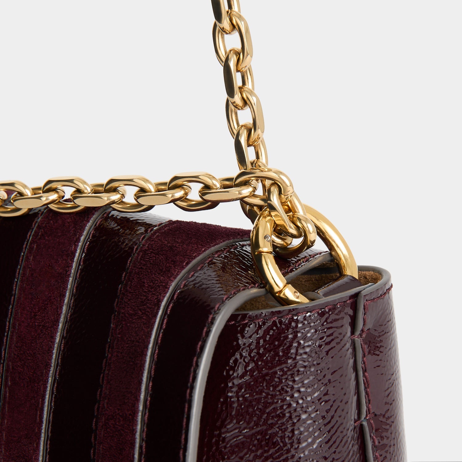 Mortimer Cross-body -

          
            Suede Leather in Grape -
          

          Anya Hindmarch US
