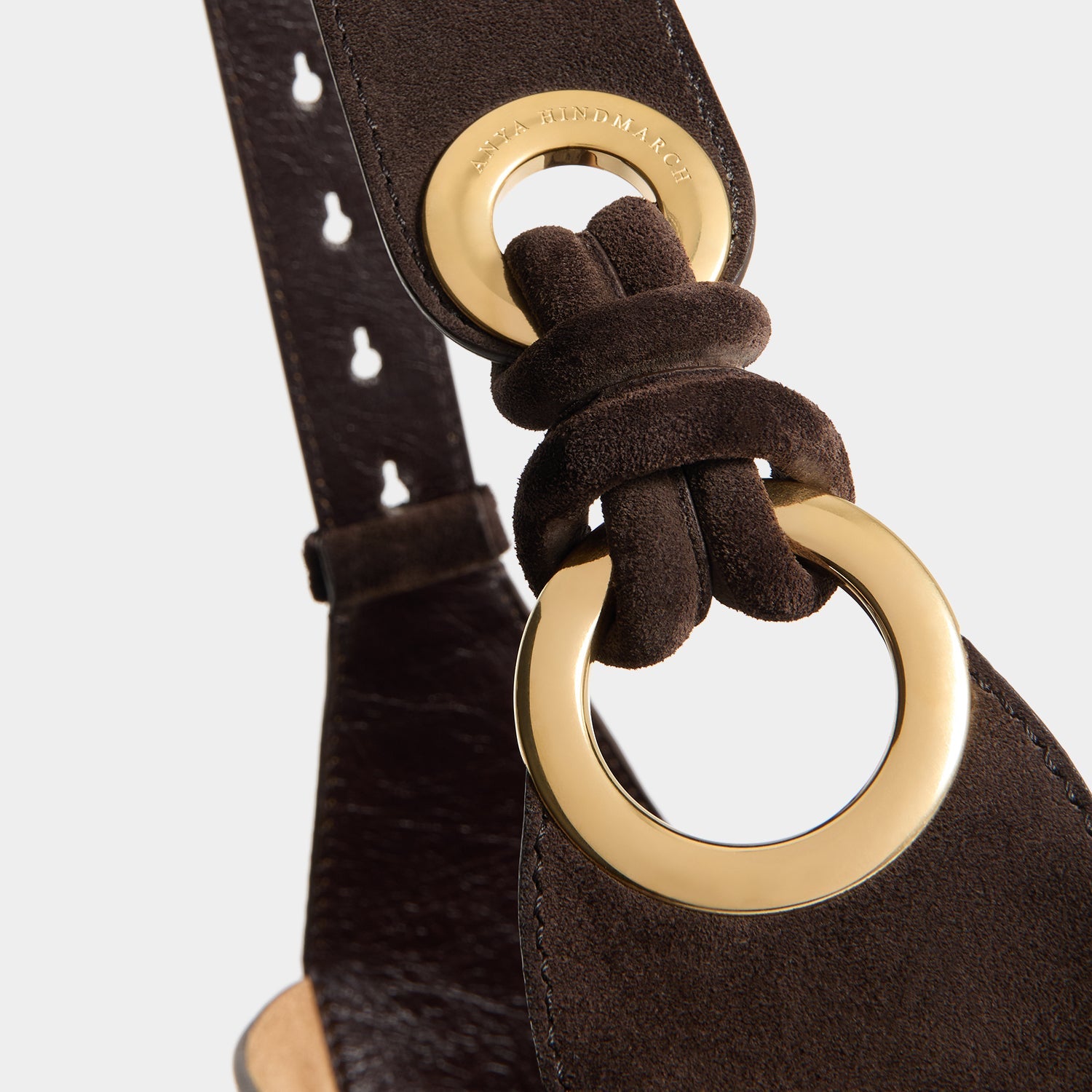 Ringo Chesterfield Shoulder Bag -

          
            Calf leather in Chocolate brown -
          

          Anya Hindmarch US
