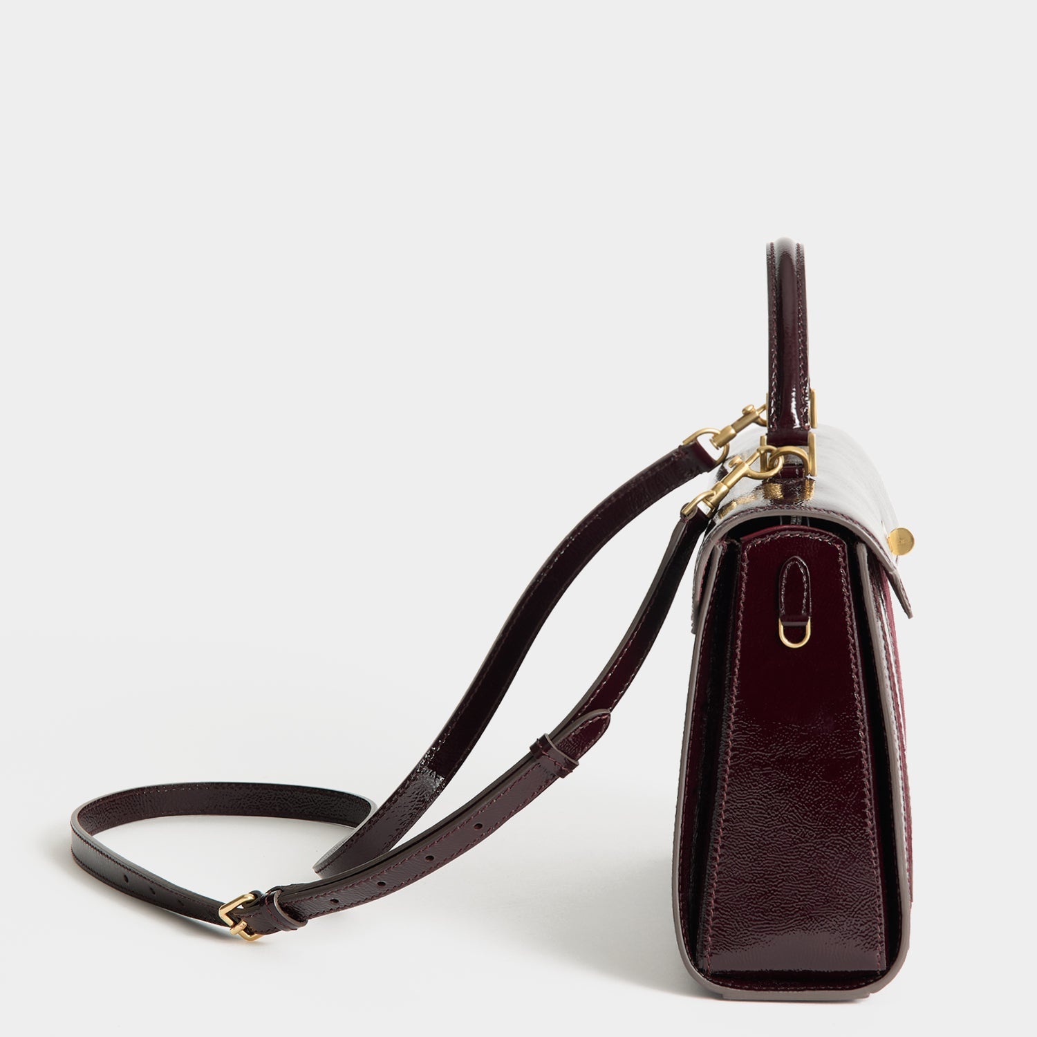 Mortimer Patchwork Top Handle -

          
            Suede Leather in Grape -
          

          Anya Hindmarch US
