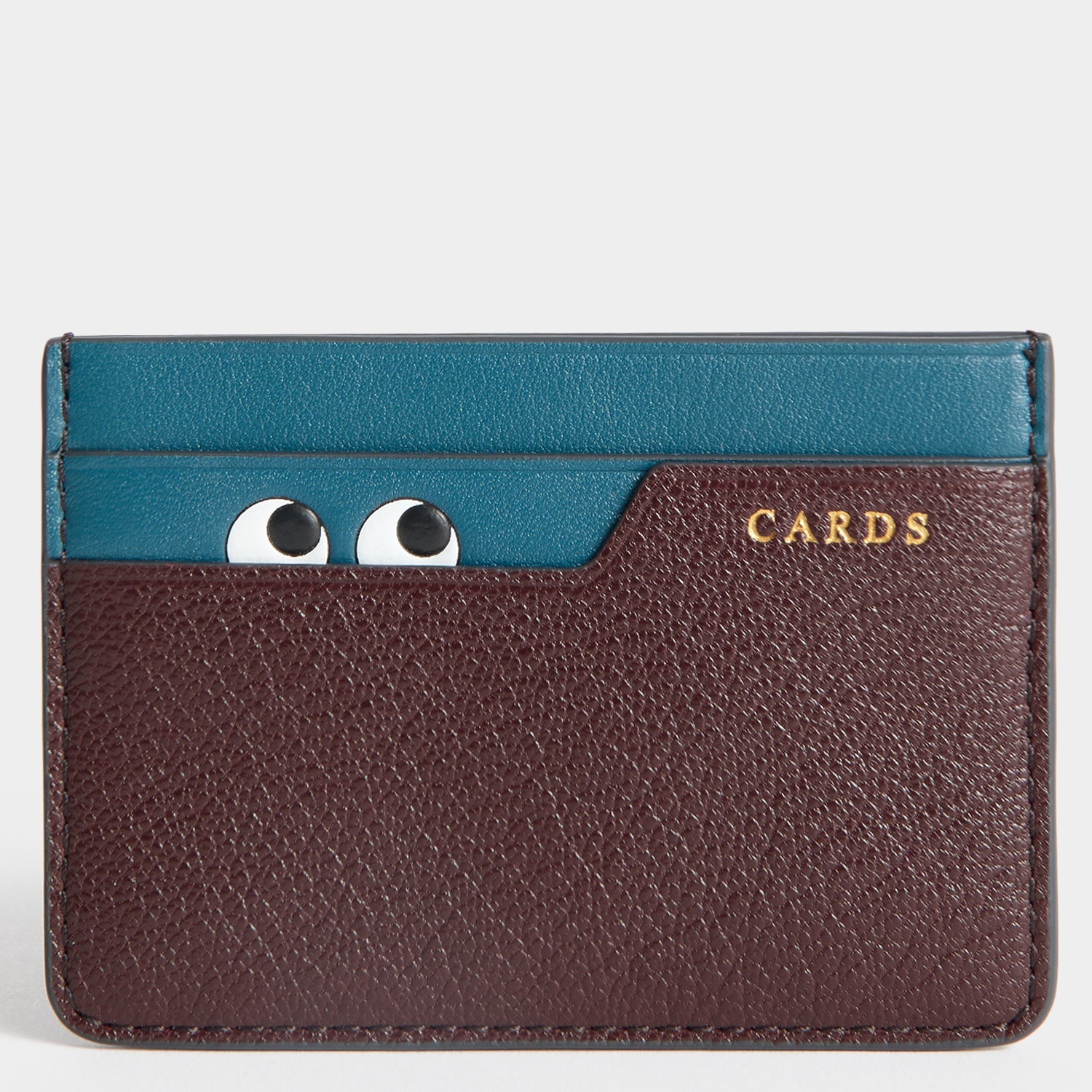 Peeping Eyes Card Case -

          
            Capra Leather in Claret -
          

          Anya Hindmarch US
