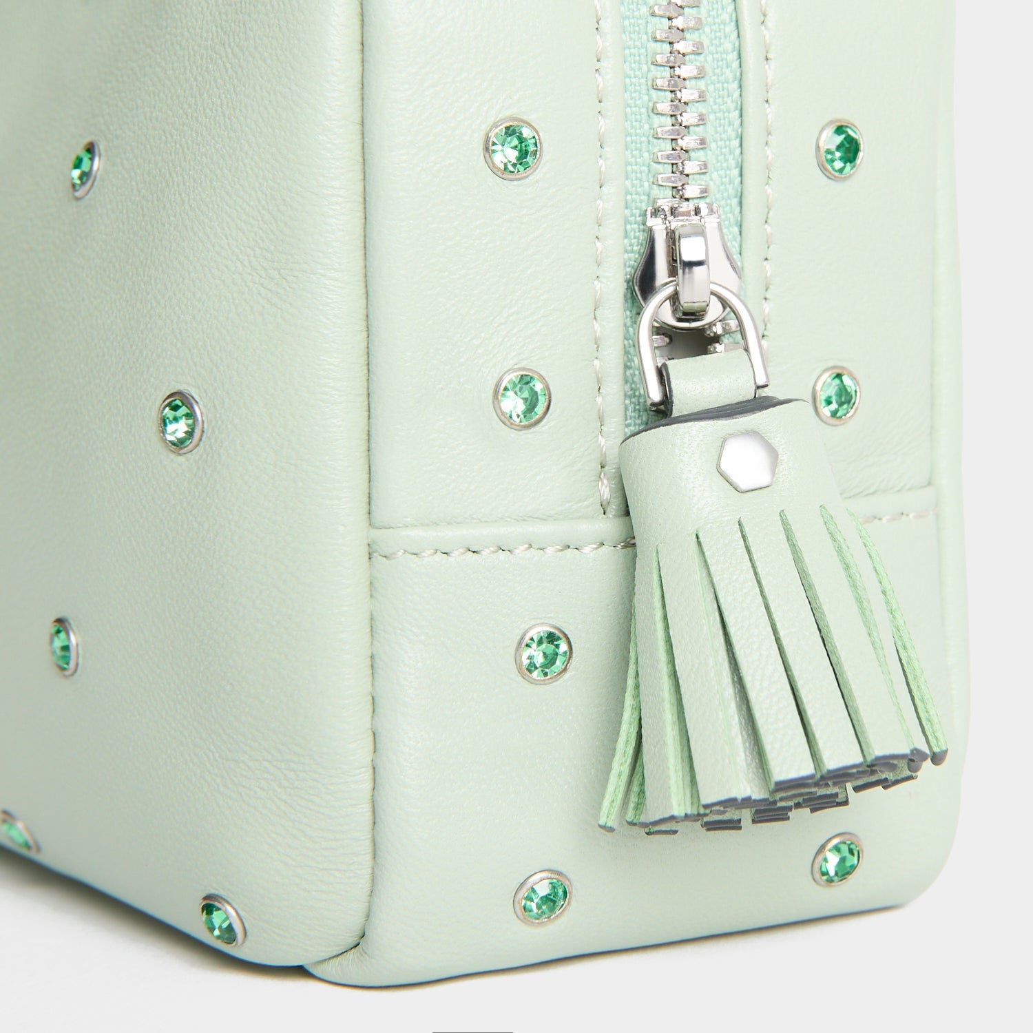 Crystals Important Things Pouch -

          
            Calf leather in Erinite green -
          

          Anya Hindmarch US

