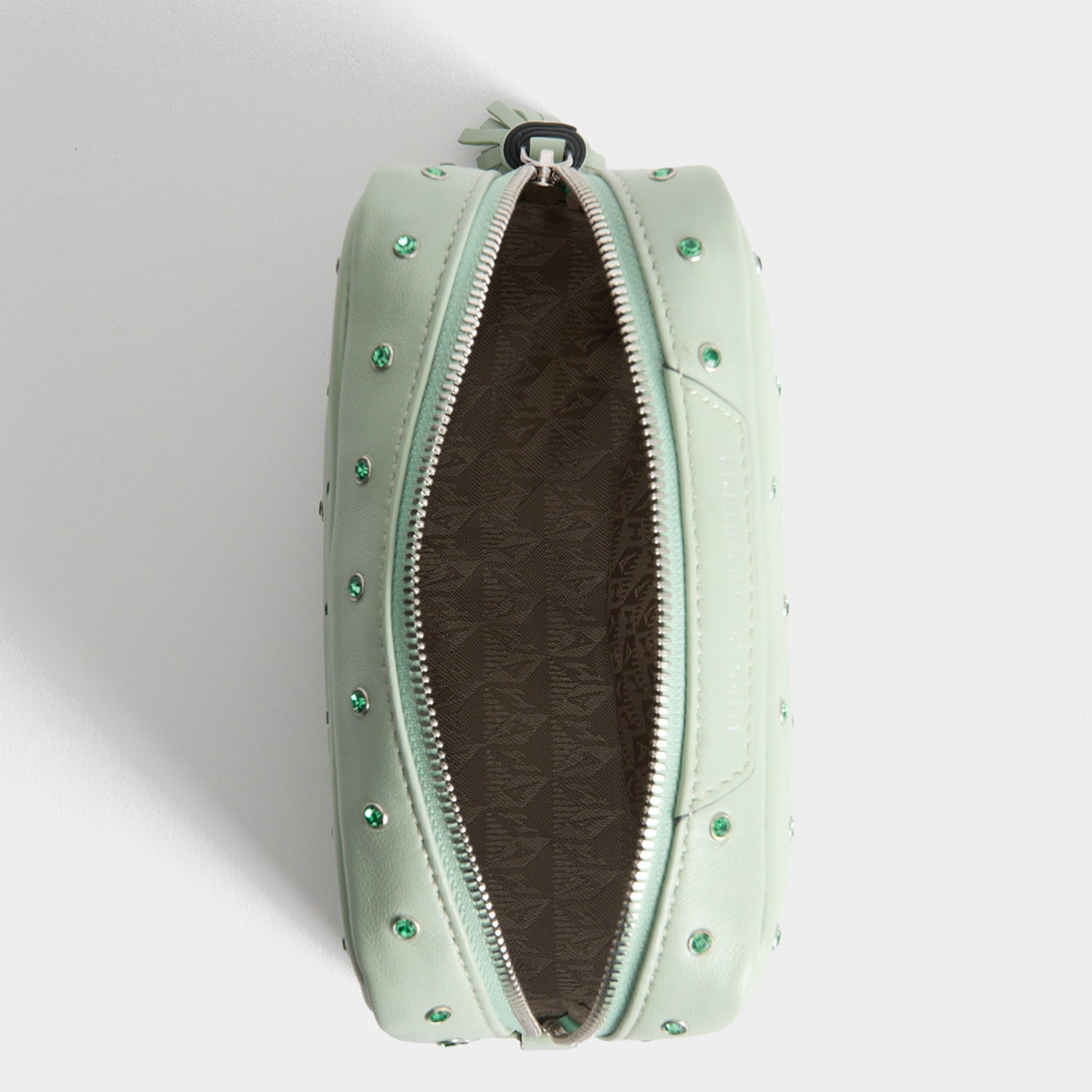 Crystals Important Things Pouch -

          
            Calf leather in Erinite green -
          

          Anya Hindmarch US
