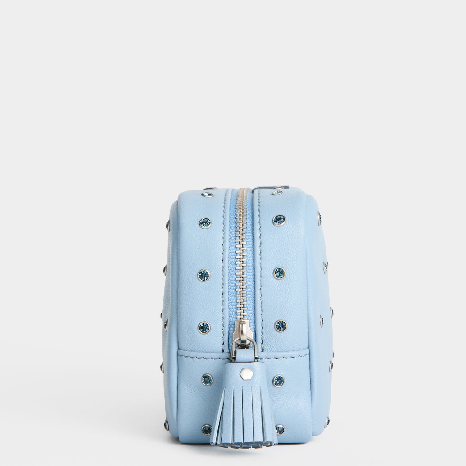 Crystals Important Things Pouch -

          
            Calf leather in School blue -
          

          Anya Hindmarch US
