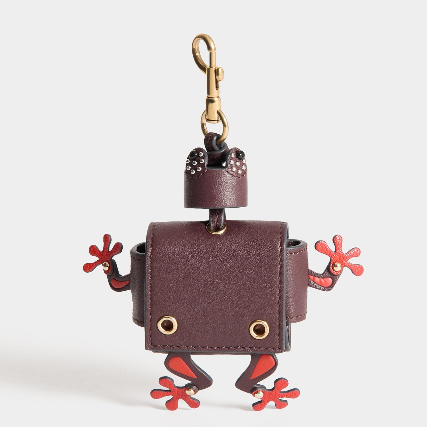 Frog Earphone Case Charm -

          
            Calf leather in Claret -
          

          Anya Hindmarch US

