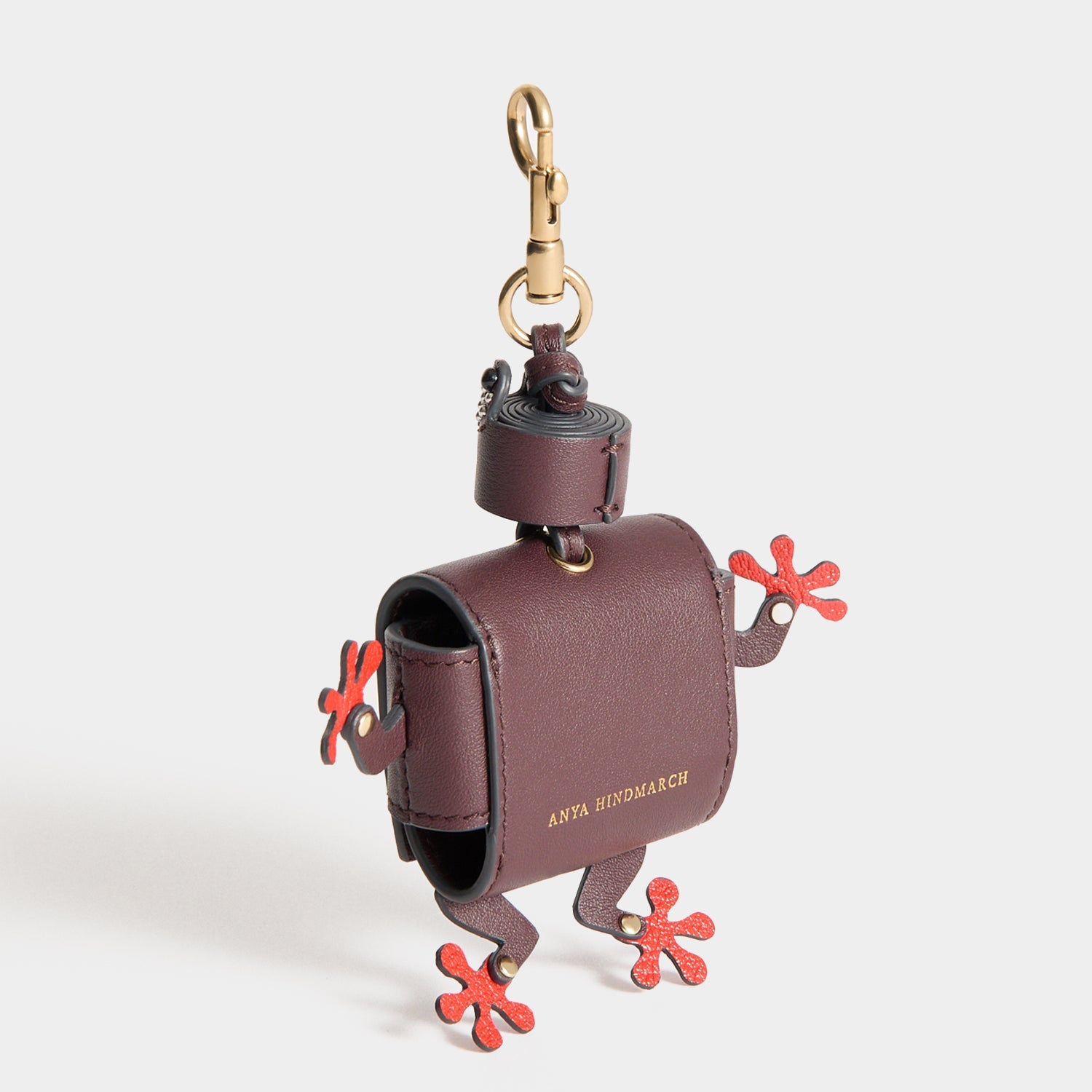 Frog Earphone Case Charm -

          
            Calf leather in Claret -
          

          Anya Hindmarch US
