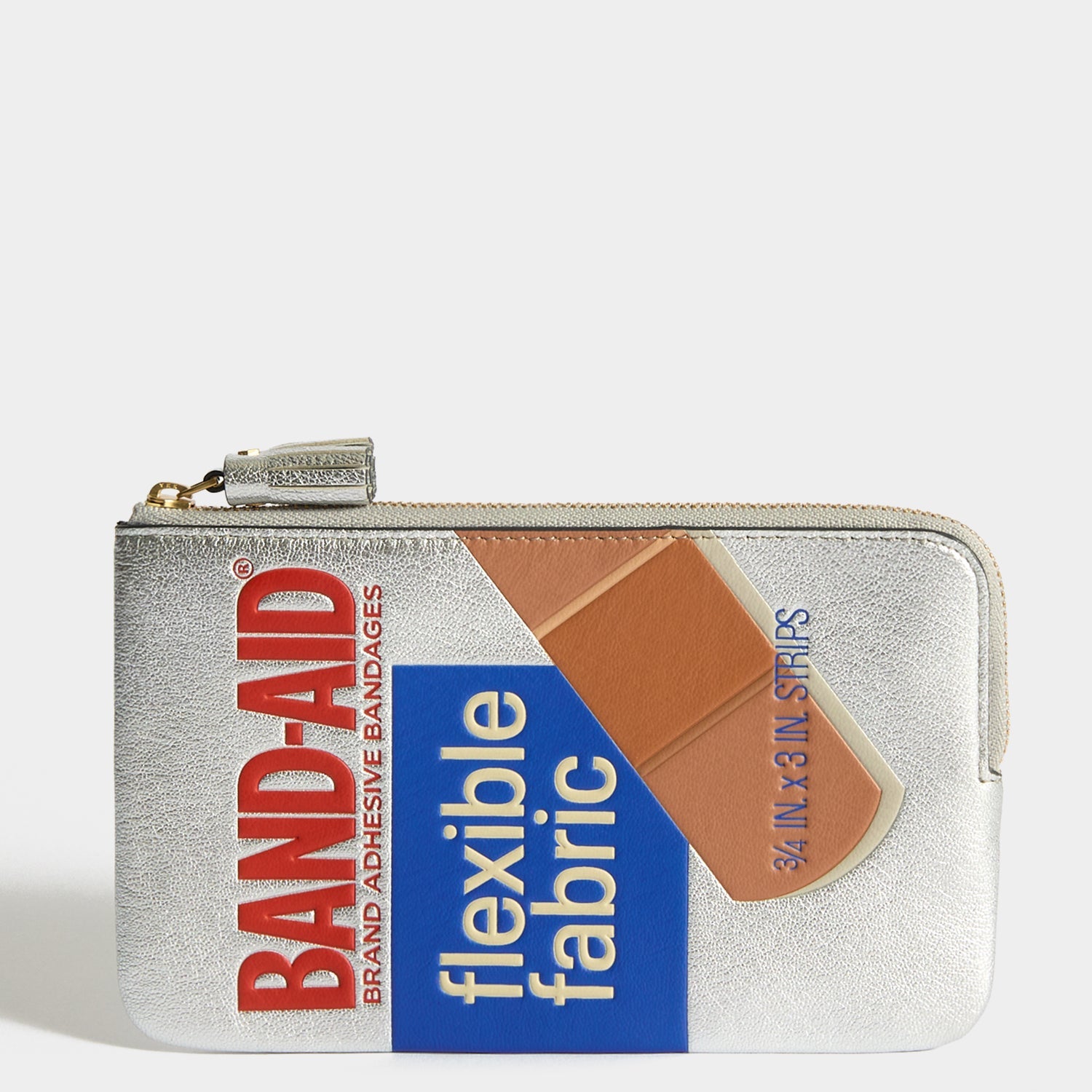 Anya Brands BAND-AID® Brand Zip Loose Pocket -

          
            Capra Leather in Silver -
          

          Anya Hindmarch US
