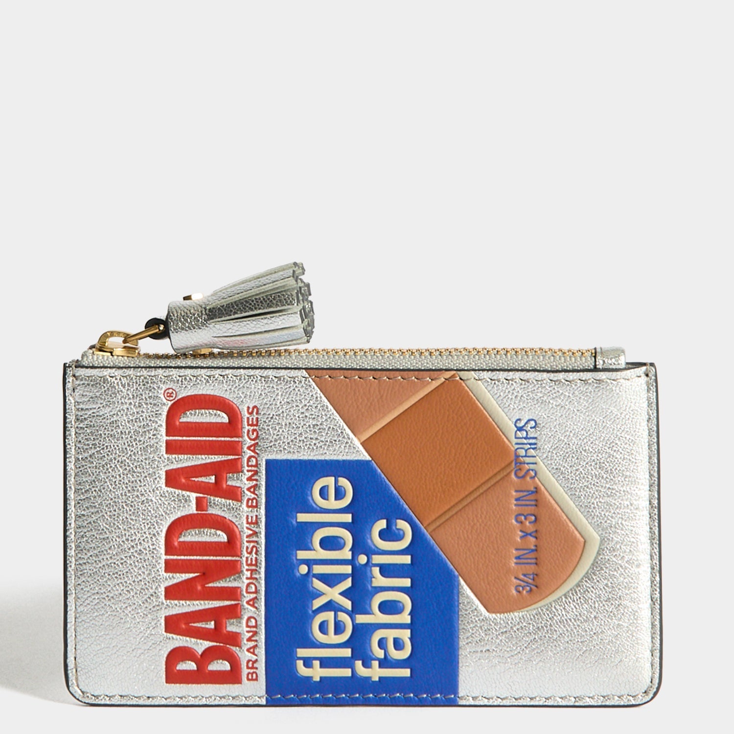 Anya Brands BAND-AID® Brand Zip Card Case -

          
            Capra Leather in Silver -
          

          Anya Hindmarch US
