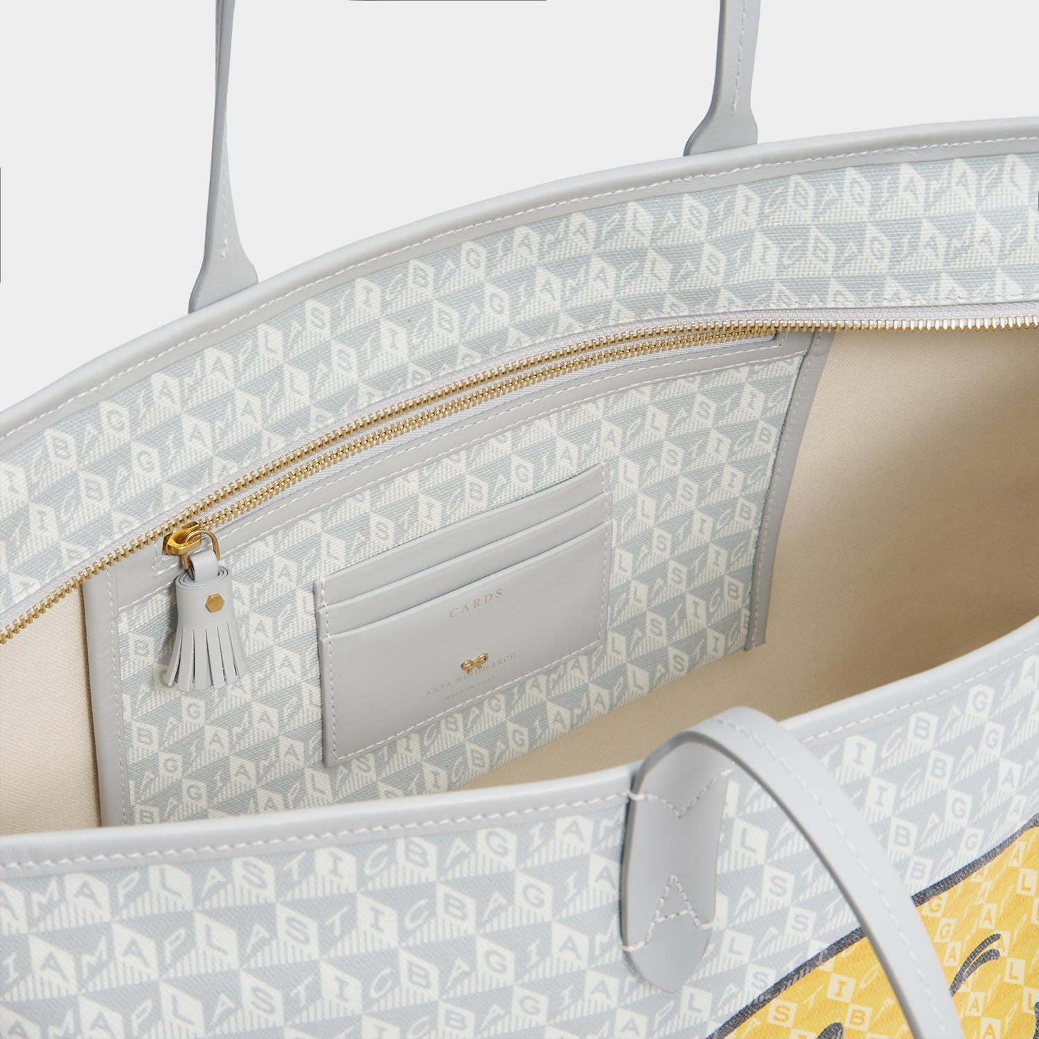 I Am A Plastic Bag Wink Zipped Tote -

          
            Recycled Canvas in Frost -
          

          Anya Hindmarch US
