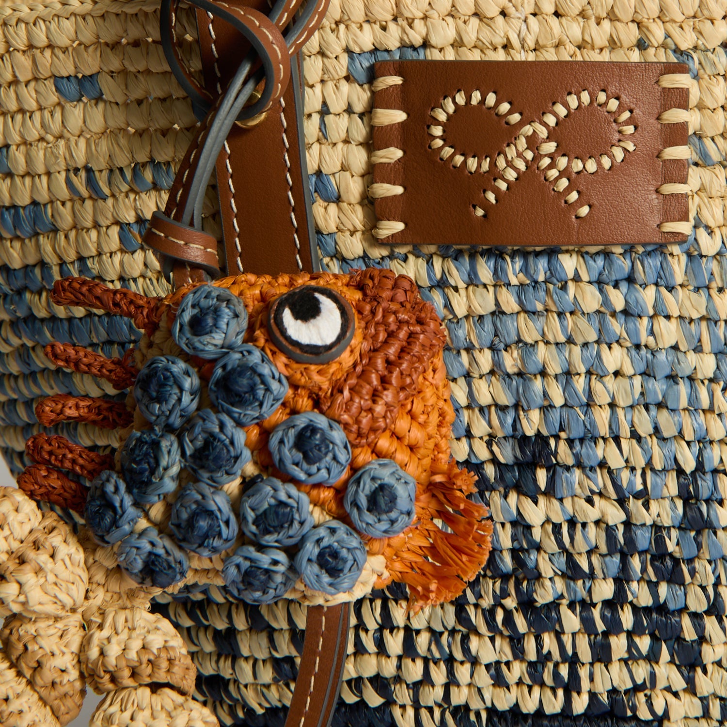 ＊ 【美品】anya hindmarch carker Ⅳ small ＊ Raffia Dégradé Small Round Basket | Anya Hindmarch US