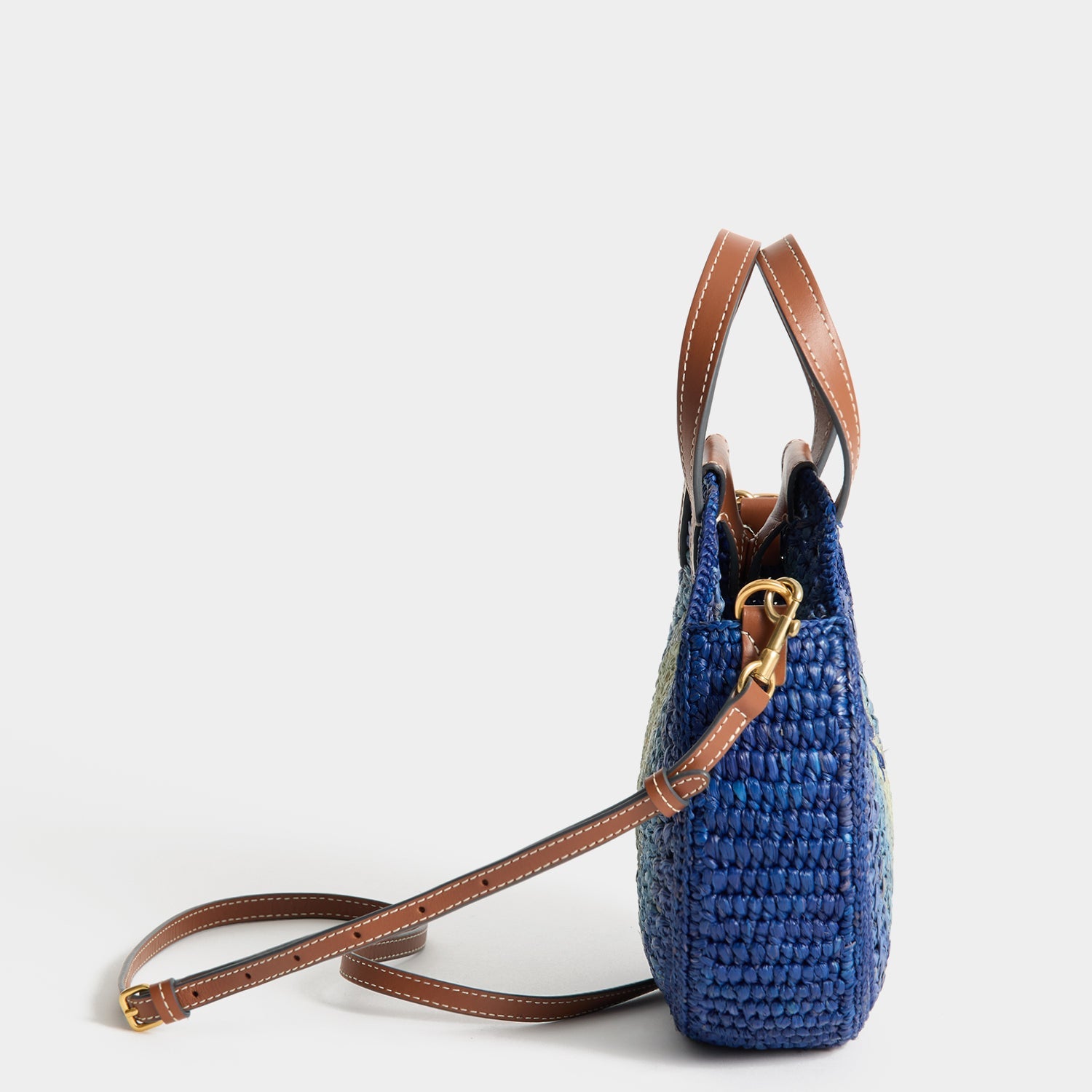 Raffia Small Round Bow Tote | Anya Hindmarch US