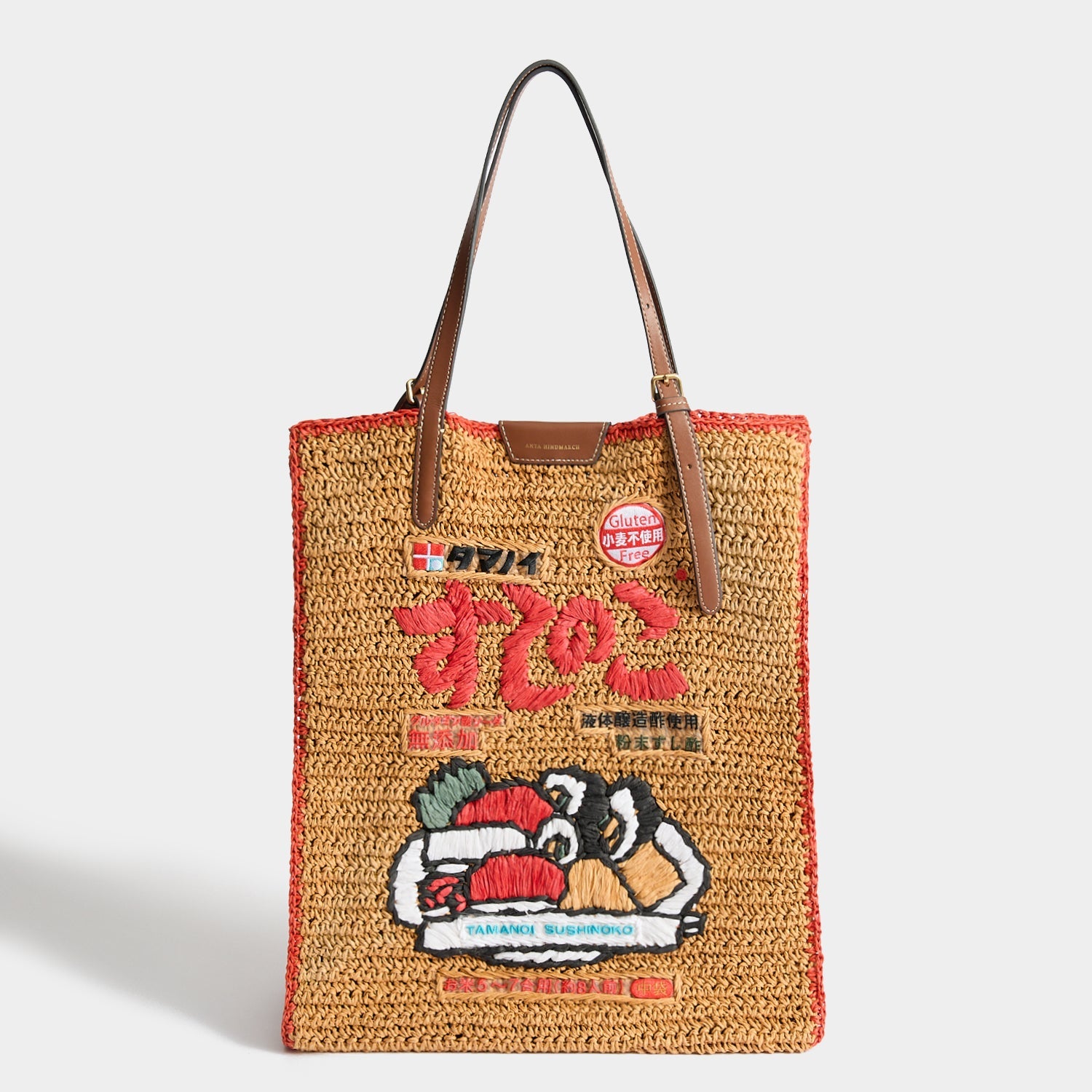Anya Brands Sushi No Ko Raffia N/S Tote | Anya Hindmarch US