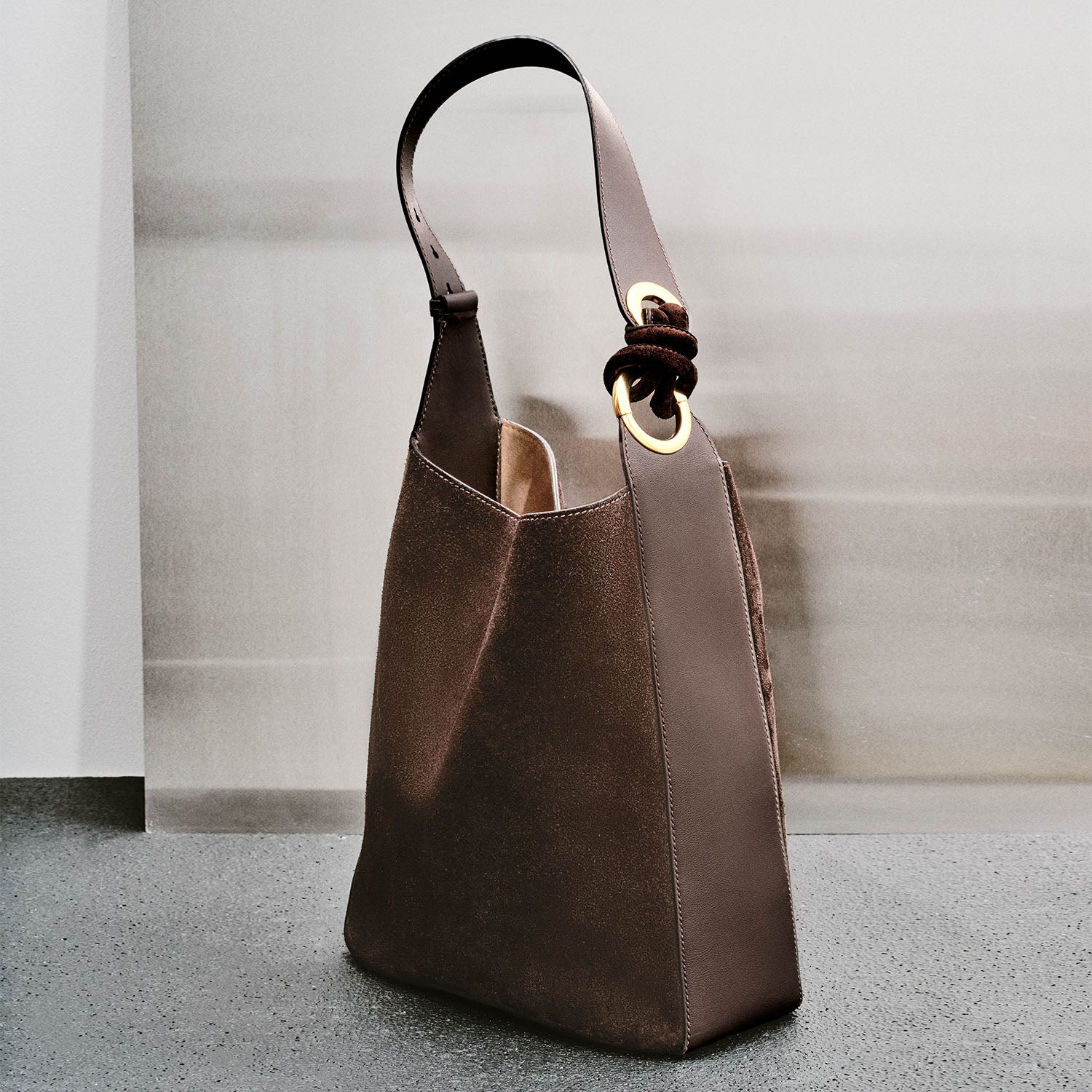 Ringo Shoulder Bag -

          
            Suede Leather in Truffle Brown -
          

          Anya Hindmarch US
