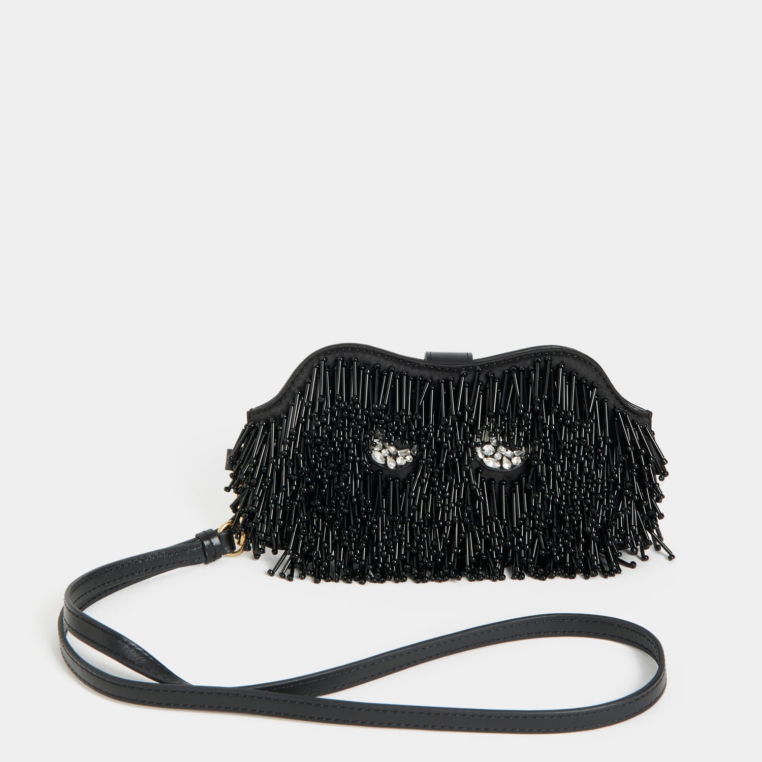 Embellished Eyes Sunglasses Pouch -

          
            Satin in Black -
          

          Anya Hindmarch US
